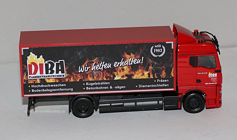 Herpa 953955 | MAN TGX GM Solo Koffer | DIBA | 1:87