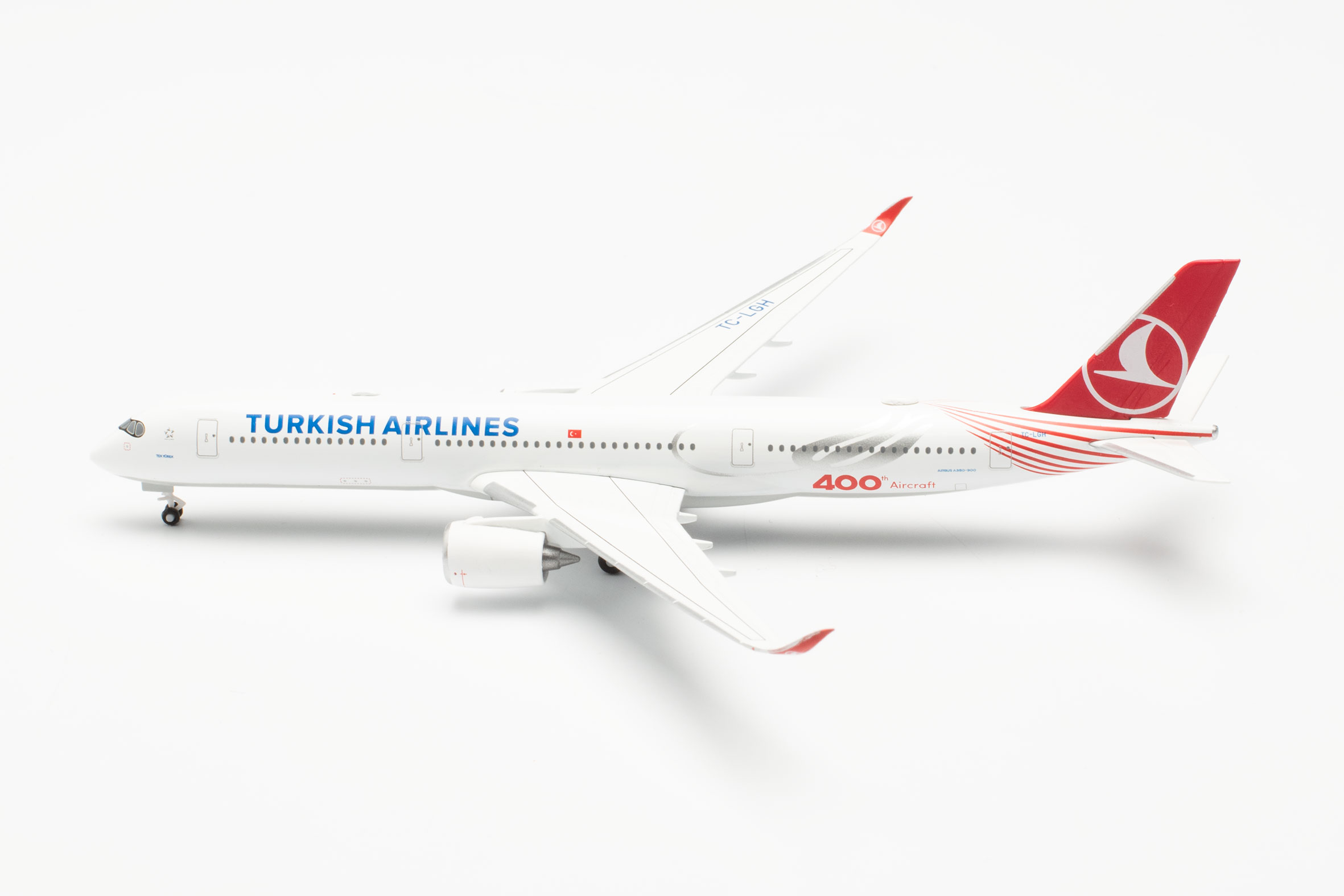 Herpa Wings 537230 | Turkish Airlines | Airbus A350-900 "400th Aircraft | TC-LGH "Tek Yürek" | 1:500