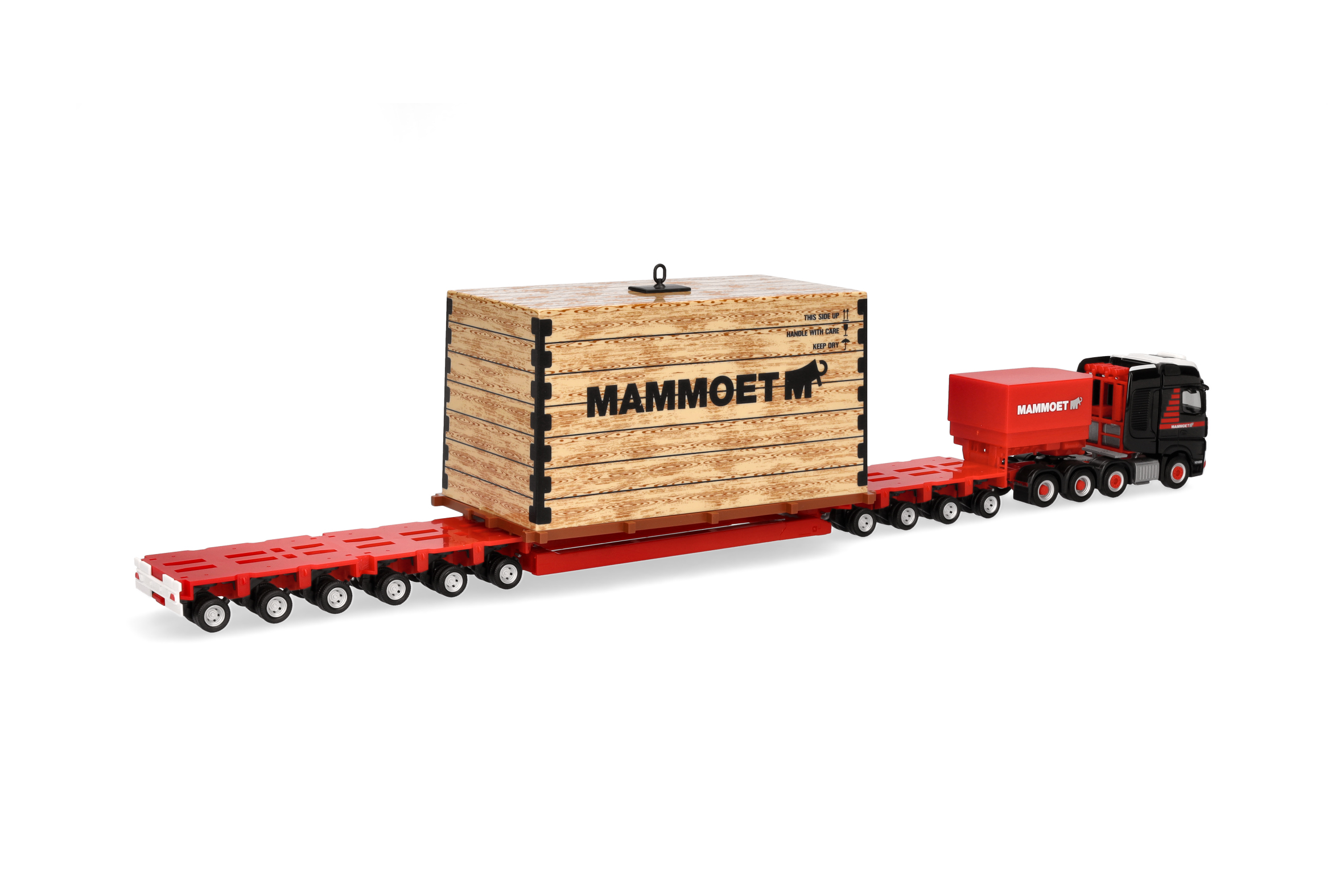 Herpa 319201 | MB Actros SLT Schwerlast-Sattelzug mit Kiste | Mammoet (NL) | 1:87