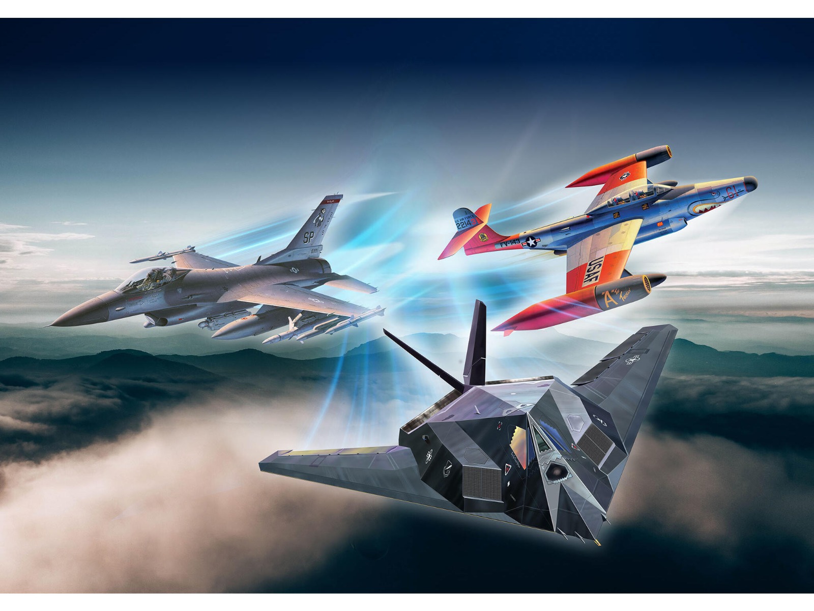 Revell 05670 | Geschenk-Set | 75-jähriges Bestehen der US Air Force | 1:72