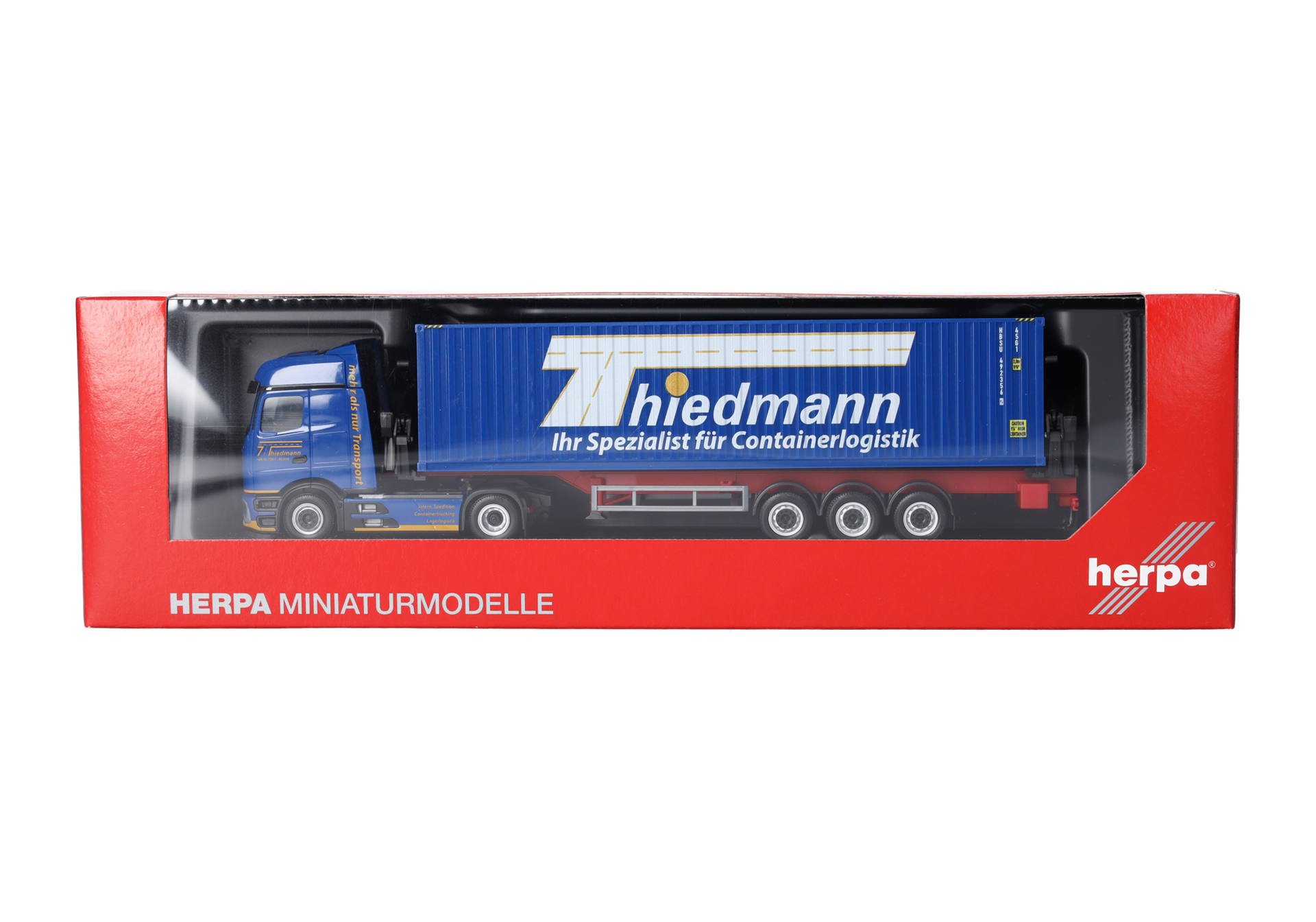 Herpa 319782 | MB Actros L ProCabin Bigspace Container-Seitenlader | Thiedmann | 1:87