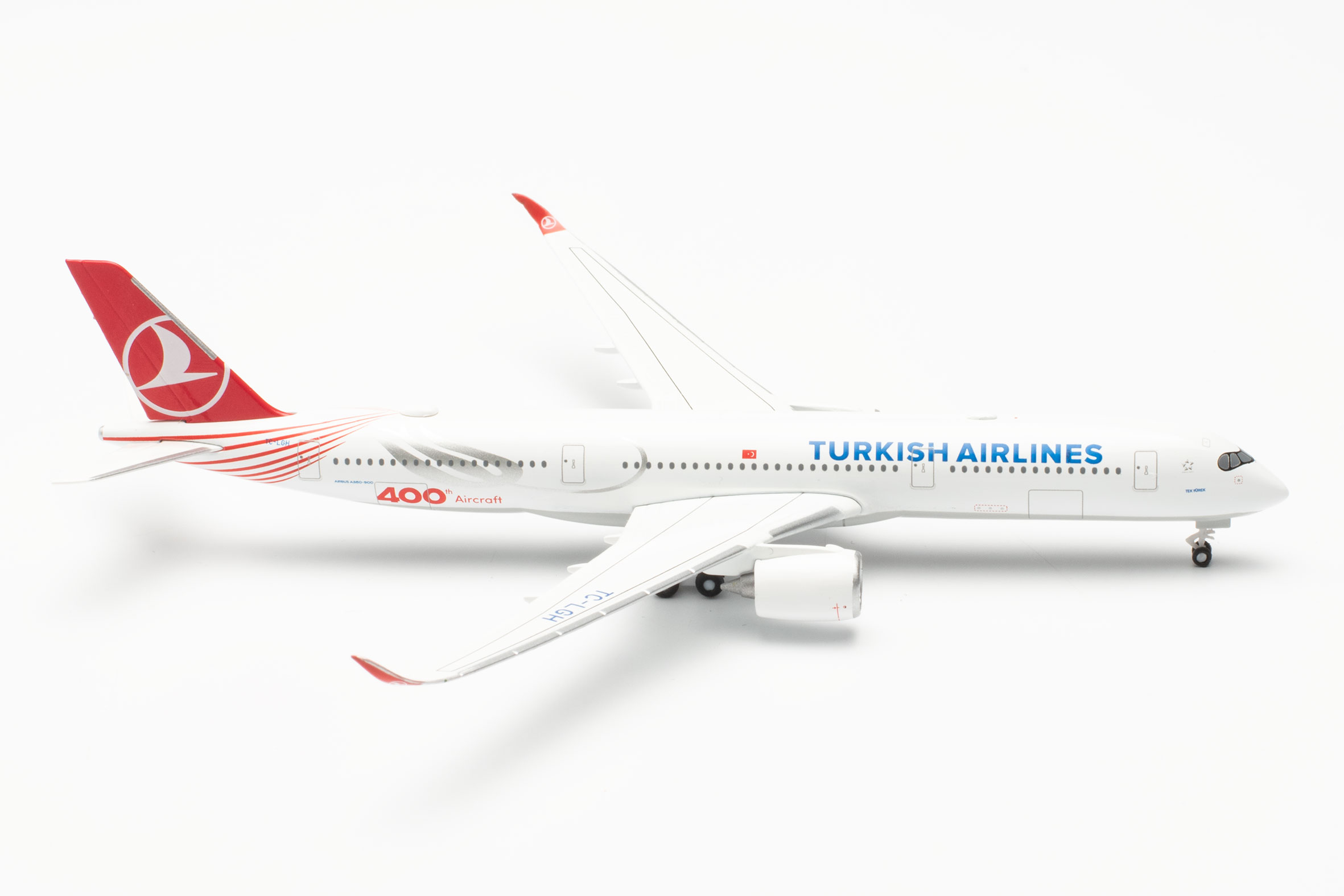 Herpa Wings 537230 | Turkish Airlines | Airbus A350-900 "400th Aircraft | TC-LGH "Tek Yürek" | 1:500