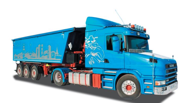 Herpa 945714 - Scania Hauber Kipp-Sattelzug - Günter Klüsener Bochum. 1:87