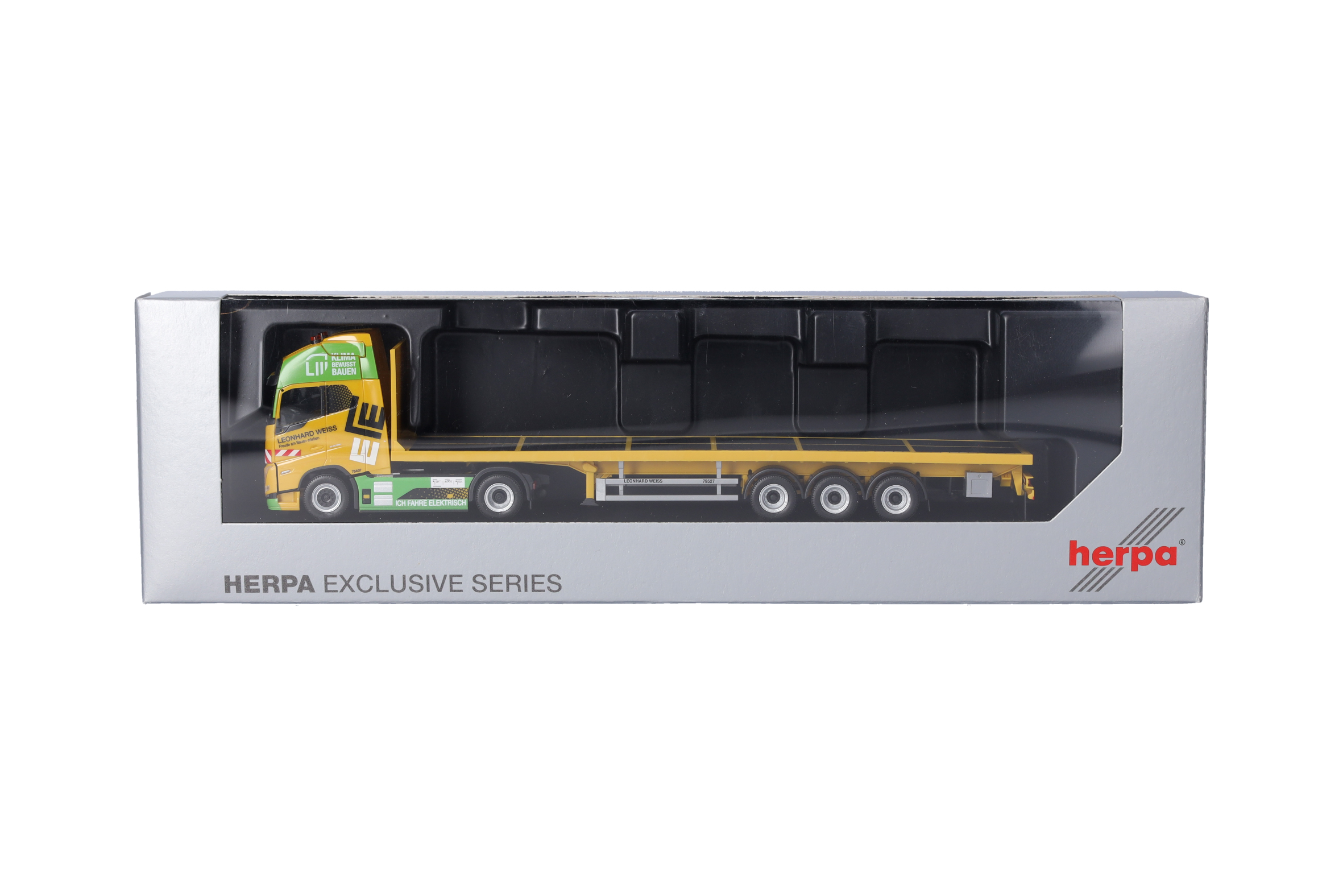 Herpa 958622 | Volvo FH Electric Pritschen Sattelzug | Leonhard Weiss - Klima | 1:87