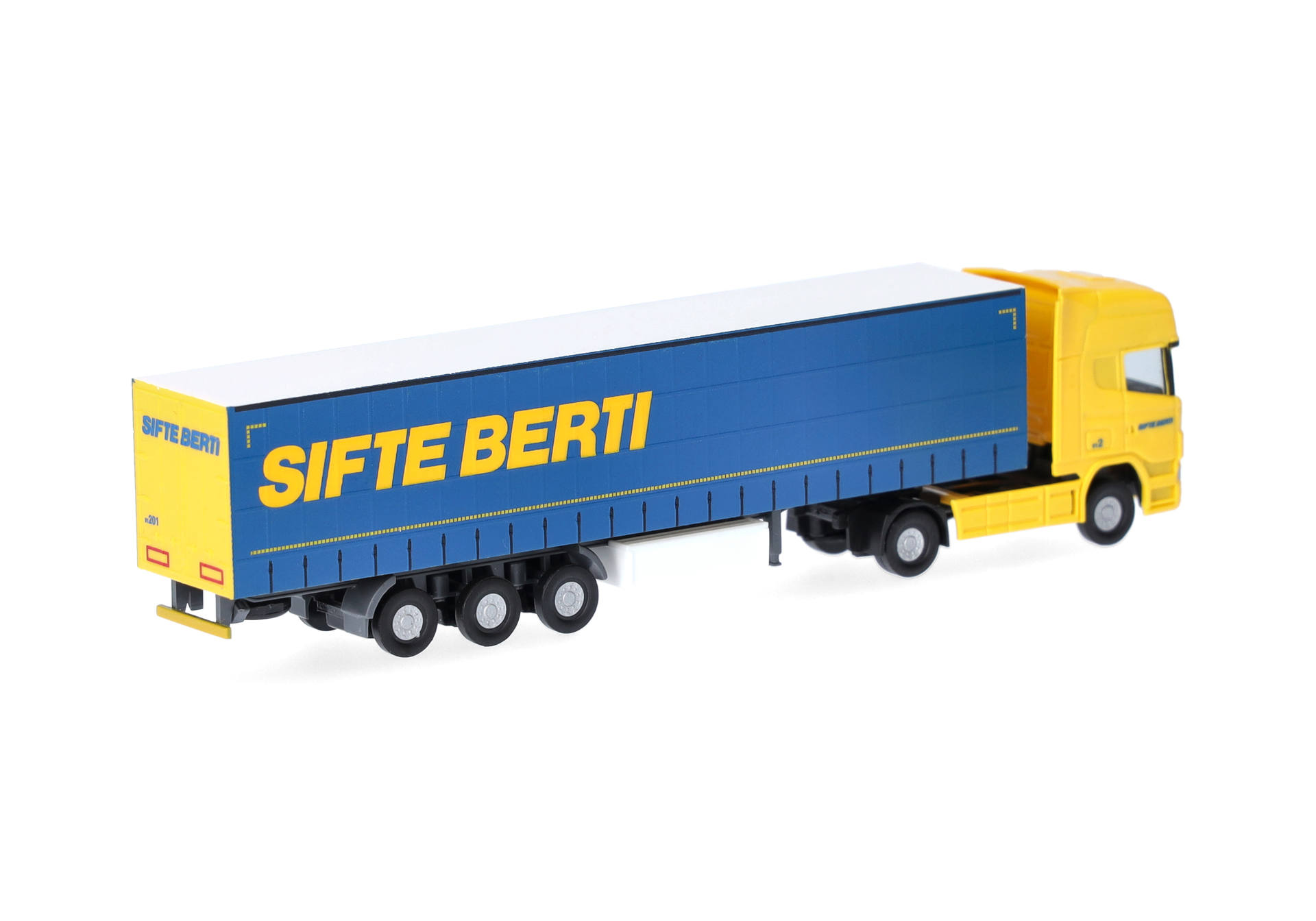 Herpa 961721 | Scania R 04 Topline Gardinenplanen-Sattelzug | Sifte Berti  | Spur N | 1:160