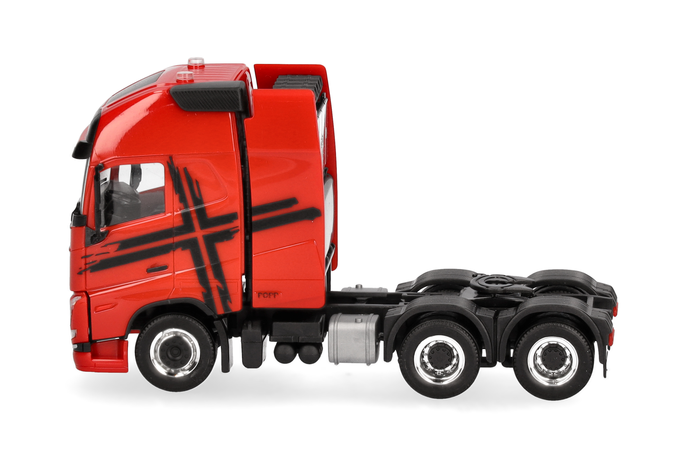 Herpa 318624-002 | Volvo FH 16 GL XL 2020 mit Schwerlastturm 3achs |  rot-schwarz | 1:87
