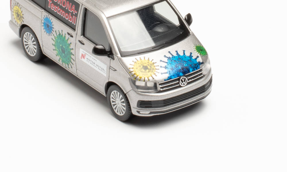Herpa 096133 - VW T6 Bus - Corona Testmobil (Bayern/Hof). 1:87