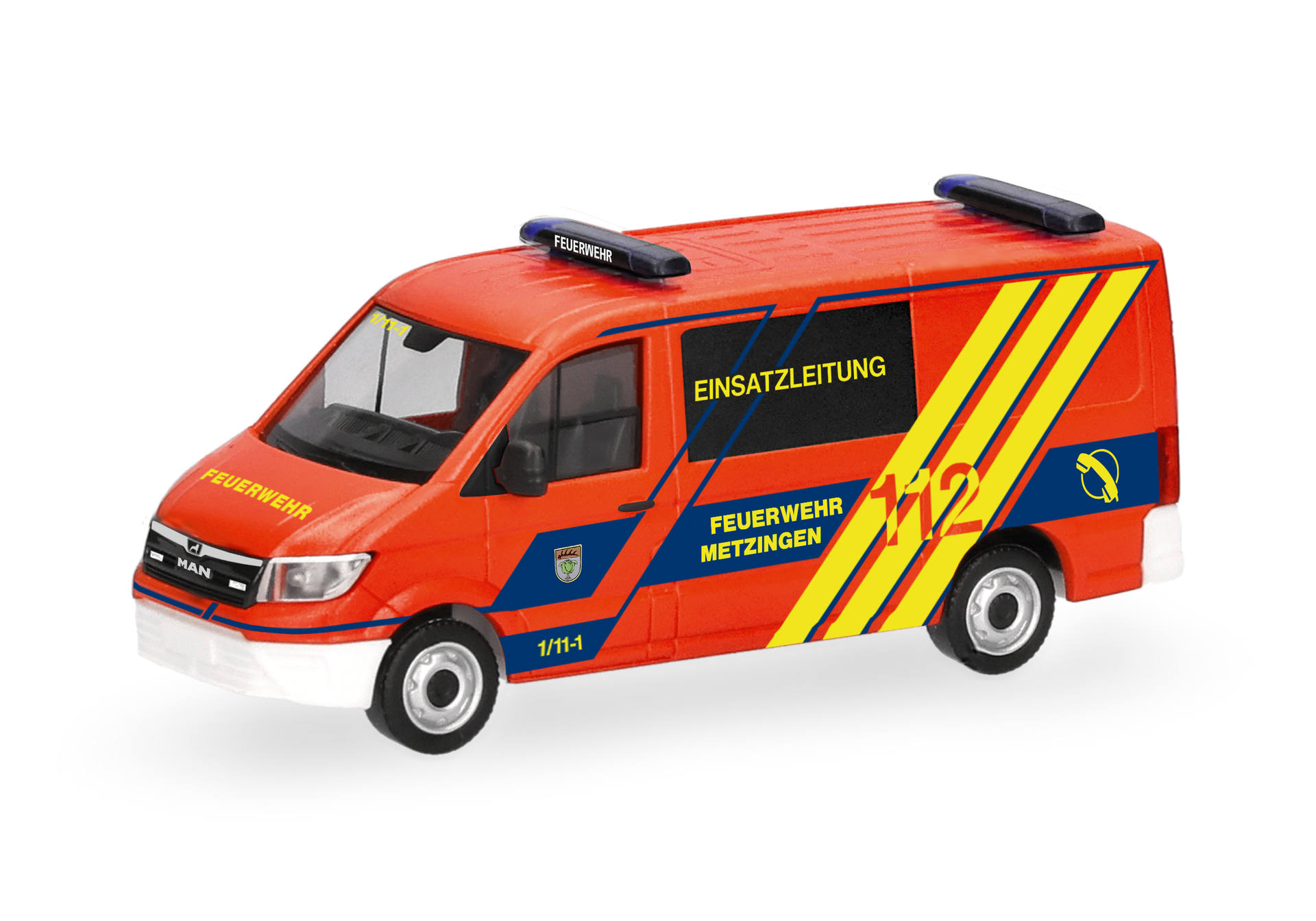 Herpa 099967 | MAN TGE Halbbus FD | FW Metzingen/ELW | 1:87
