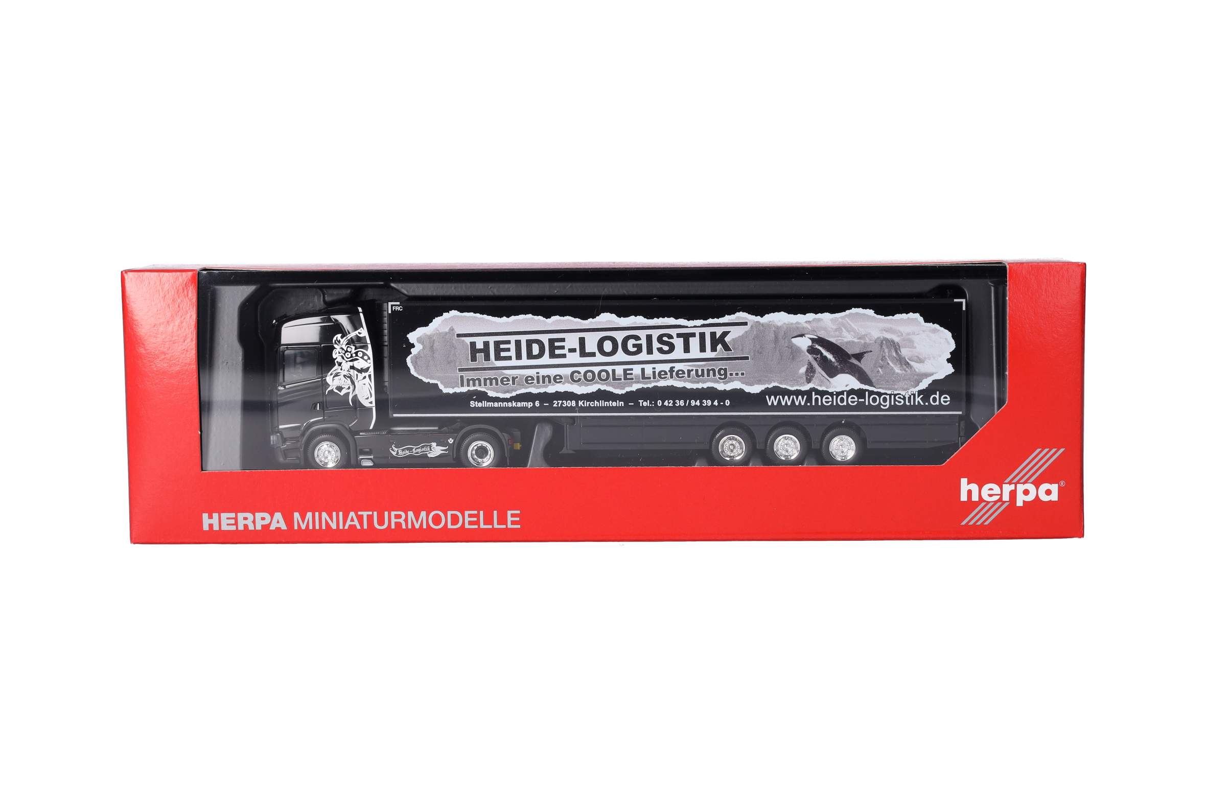 Herpa 319386 | Scania CS 20 HD | Kühlkoffer-Sattelzug | Heide Logistik | 1:87