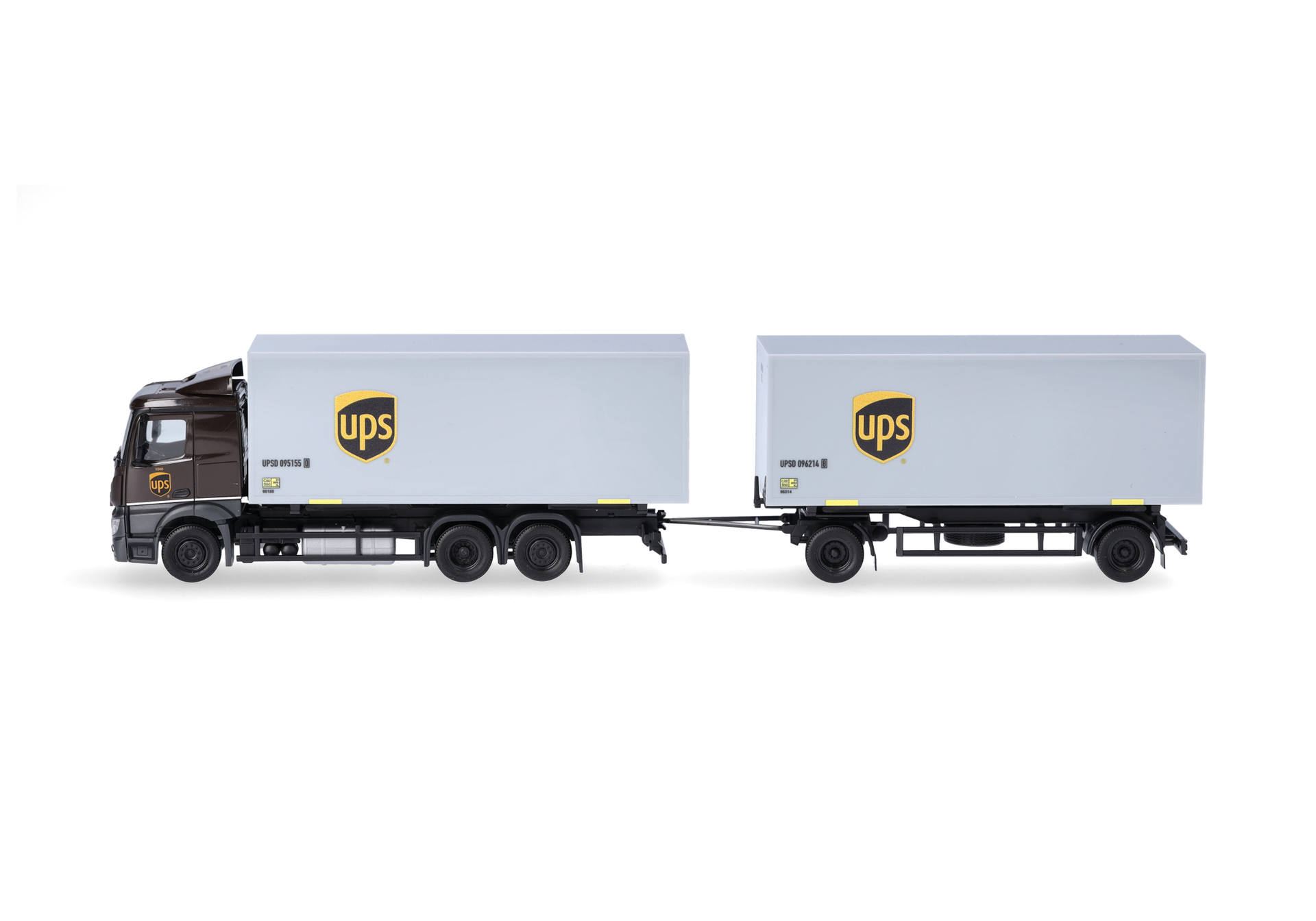 Herpa 317832 | Mercedes-Benz Actros Classicspace | Wechselkoffer-Hängerzug | UPS | 1:87