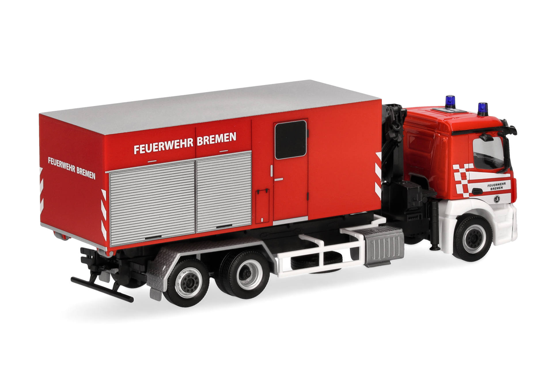 Herpa 098151 | Mercedes-Benz Actros M Wechselladerfahrzeug | Feuerwehr Bremen | 1:87