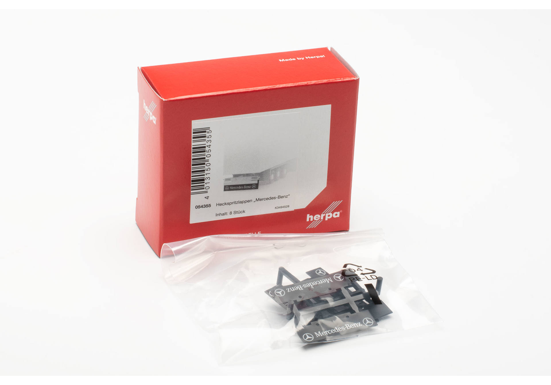 Herpa Zubehör 054355 | Heckspritzlappen für Auflieger und LKW | Mercedes-Benz | 1:87