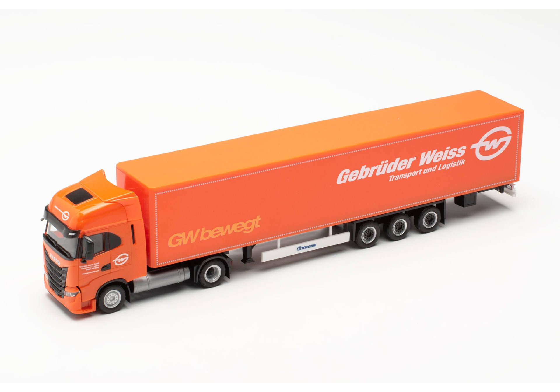 Herpa  317344 | Iveco S-Way LNG Koffer-Sattelzug 15m | Gebrüder Weiss | 1:87