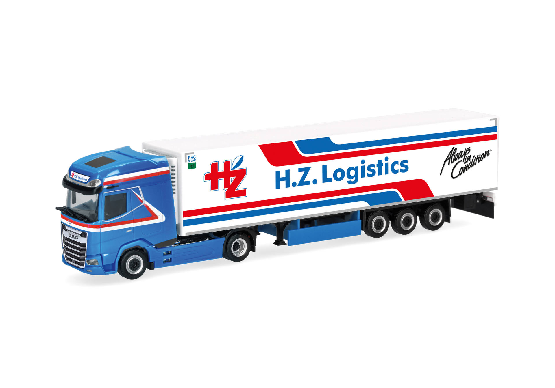 Herpa 322416 | DAF XG+ | Kühlkoffer-Sattelzug | H.Z. Logistics (NL) | 1:87
