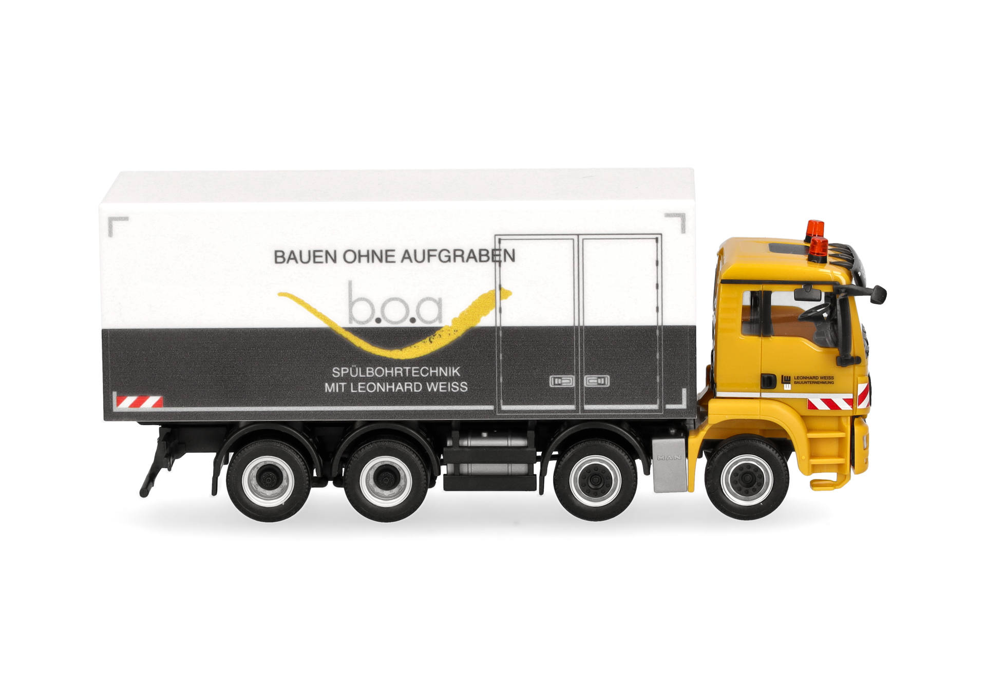 Herpa 953655 | MAN TGS M Koffer-LKW | Leonhard Weiss/b.o.a | 1:87