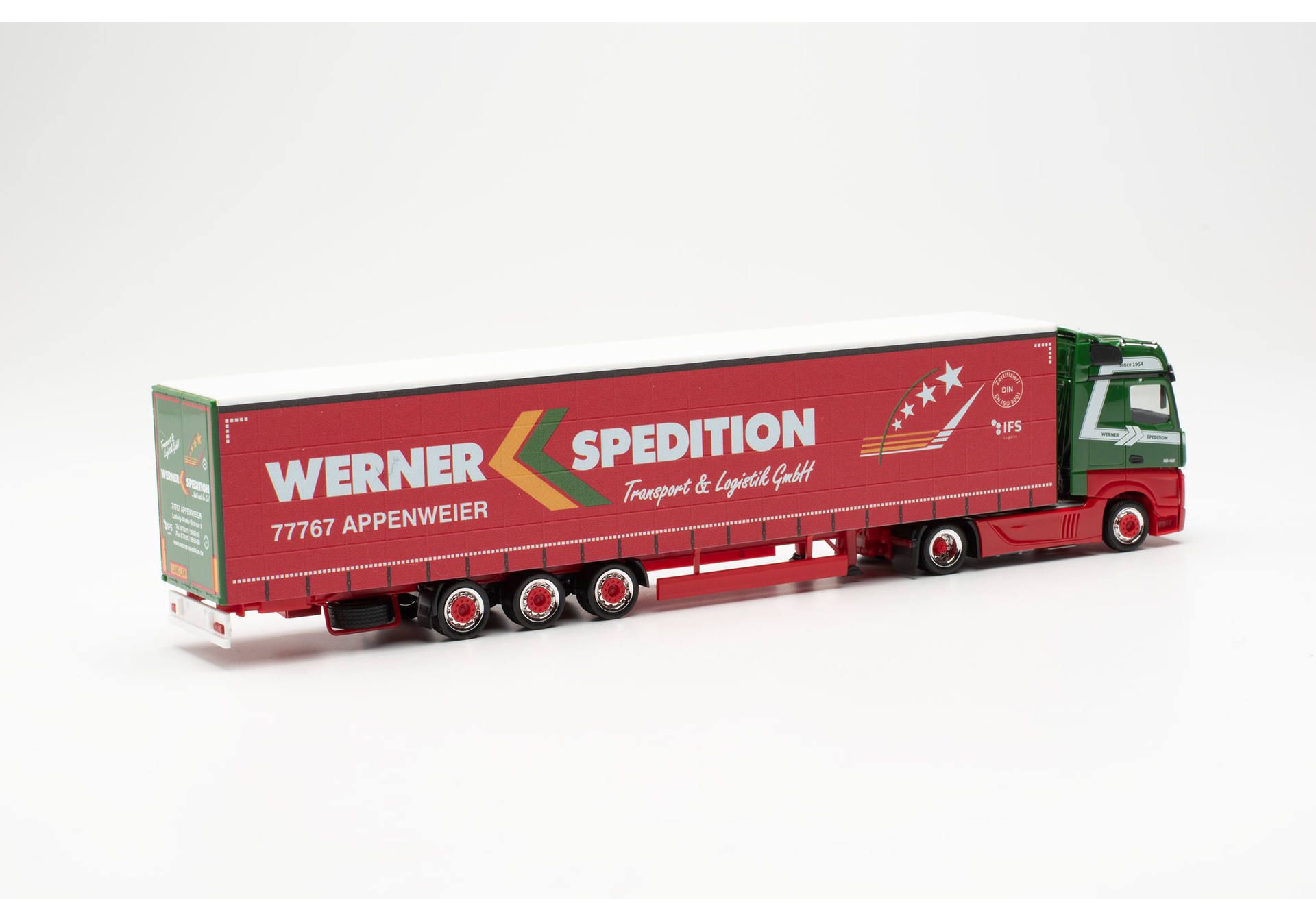 Herpa 317214 | MB Actros Bigspace 15m Lowliner-Sattelzug | Werner | 1:87