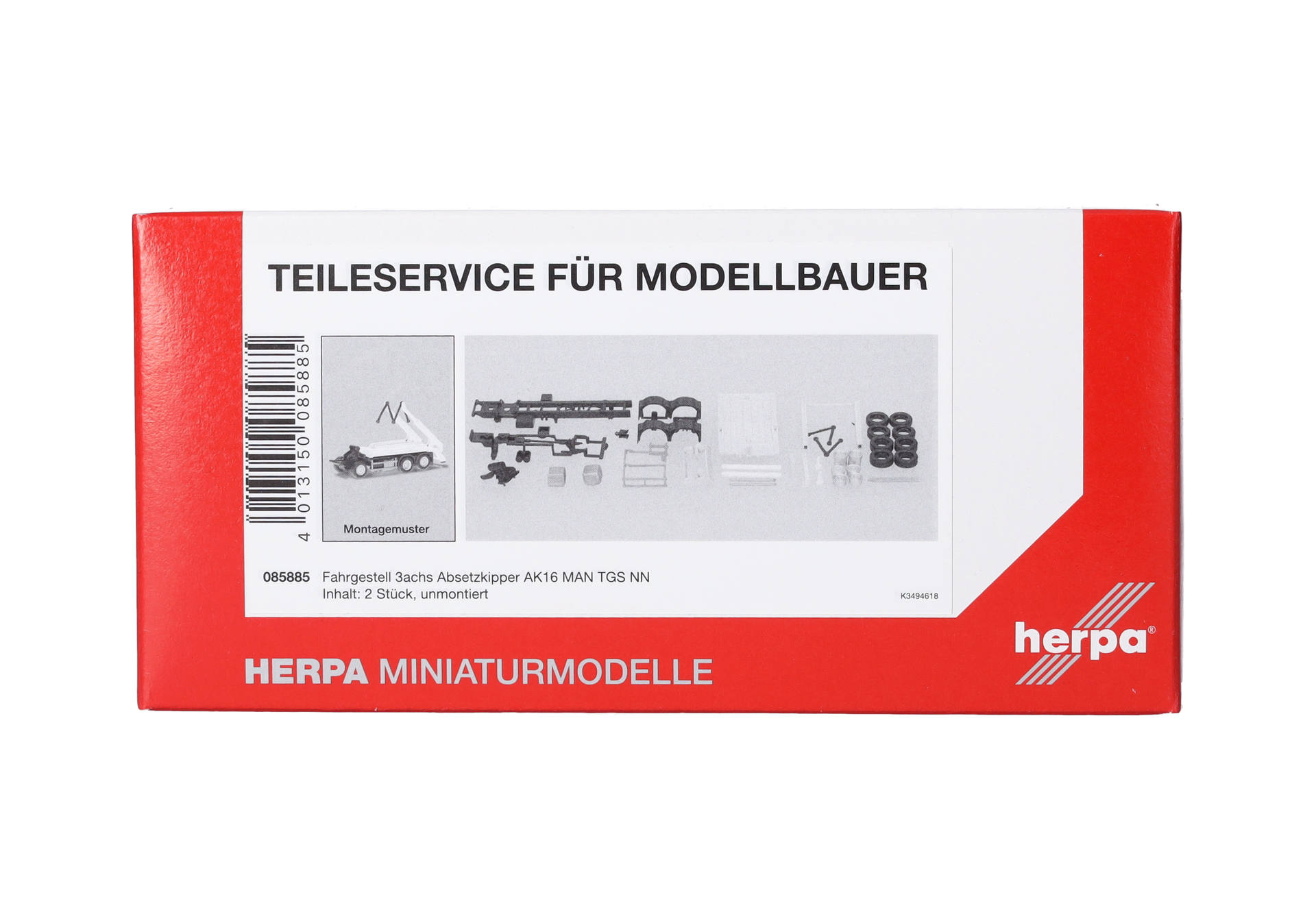 Herpa TS 085885 | Fahrgestell 3a Absetzkipper AK16 MAN TGS NN (o. Fh) | 1:87