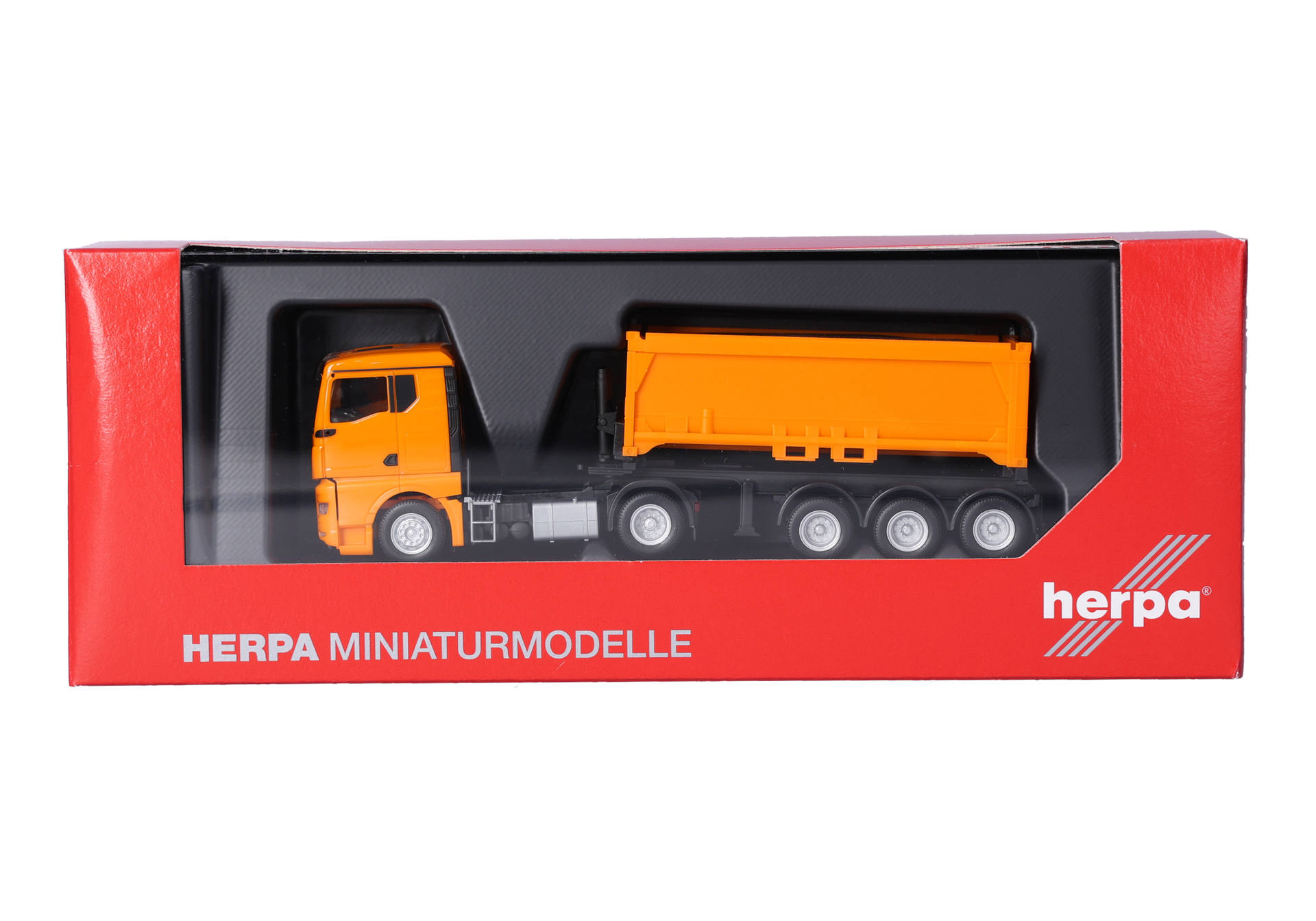 Herpa 321310 | MAN TGX GN | Abraummulden-Sattelzug | kommunalorange | 1:87
