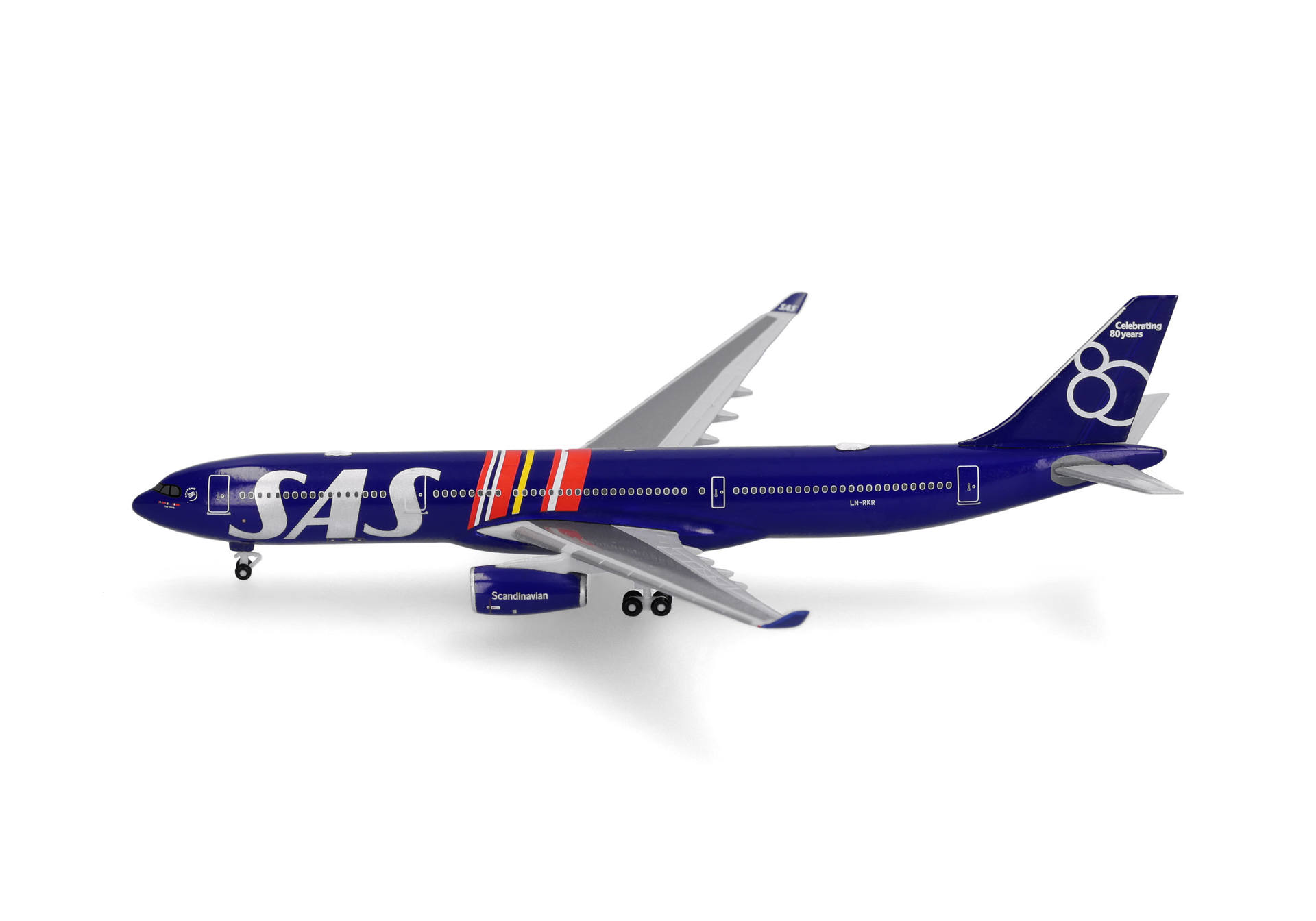 Herpa Wings 539623 | SAS Scandinavian Airlines | Airbus A330-300 - 80 Years | 1:500