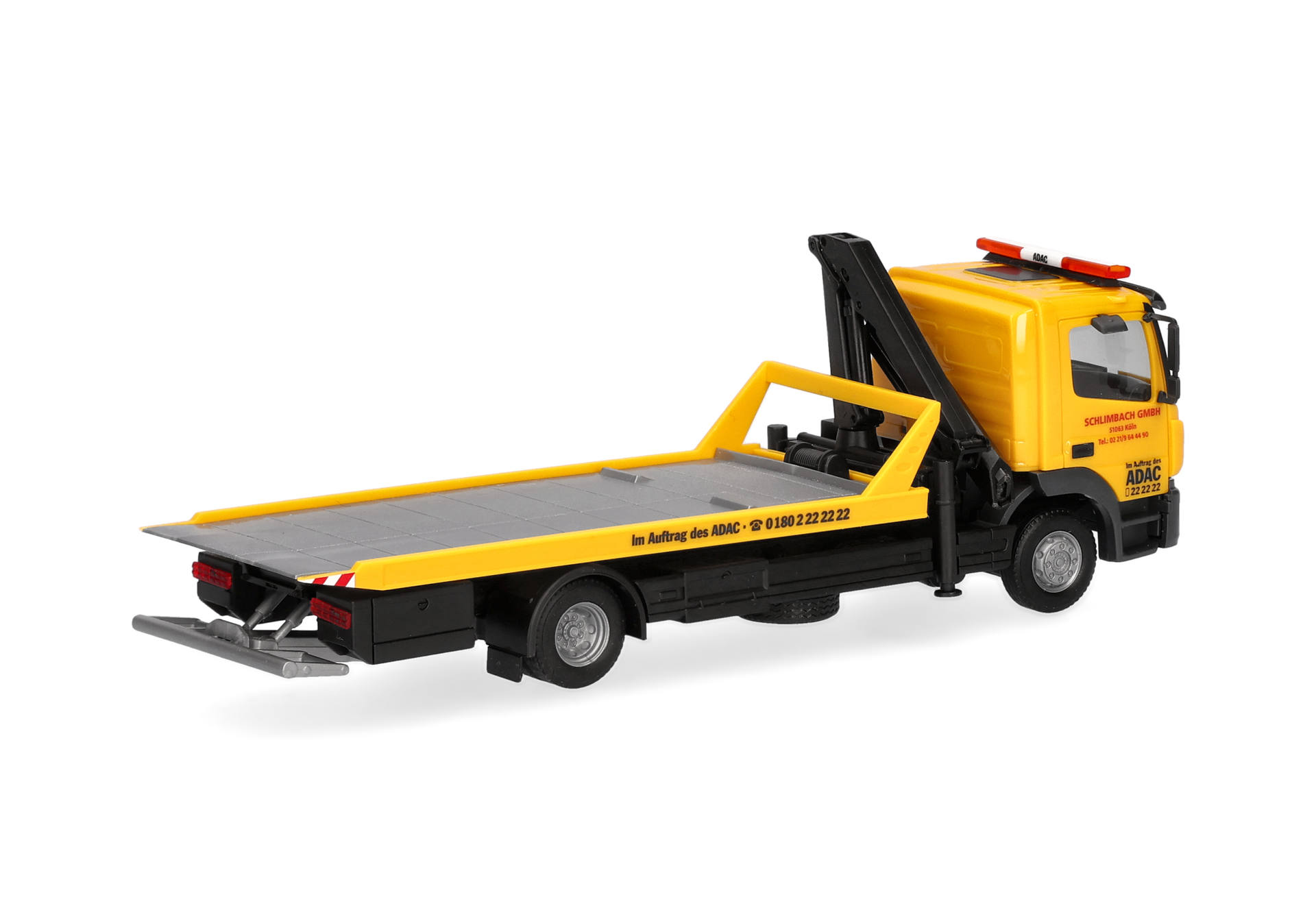Herpa 321273 | MB Atego '13 | Plateau-Abschlepp-LKW | ADAC/Schlimbach | 1:87