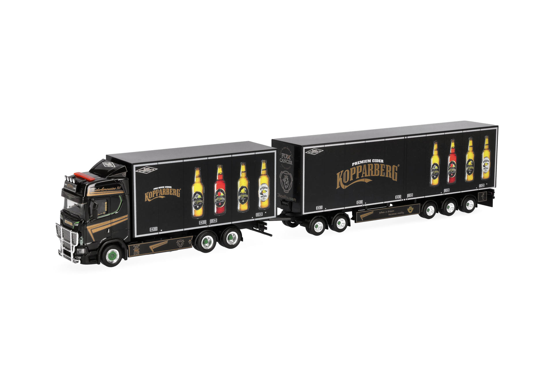 Herpa 320870 | Scania CS 20 HD Schwedencombi-Hängerzug "Kopparberg"  | 1:87