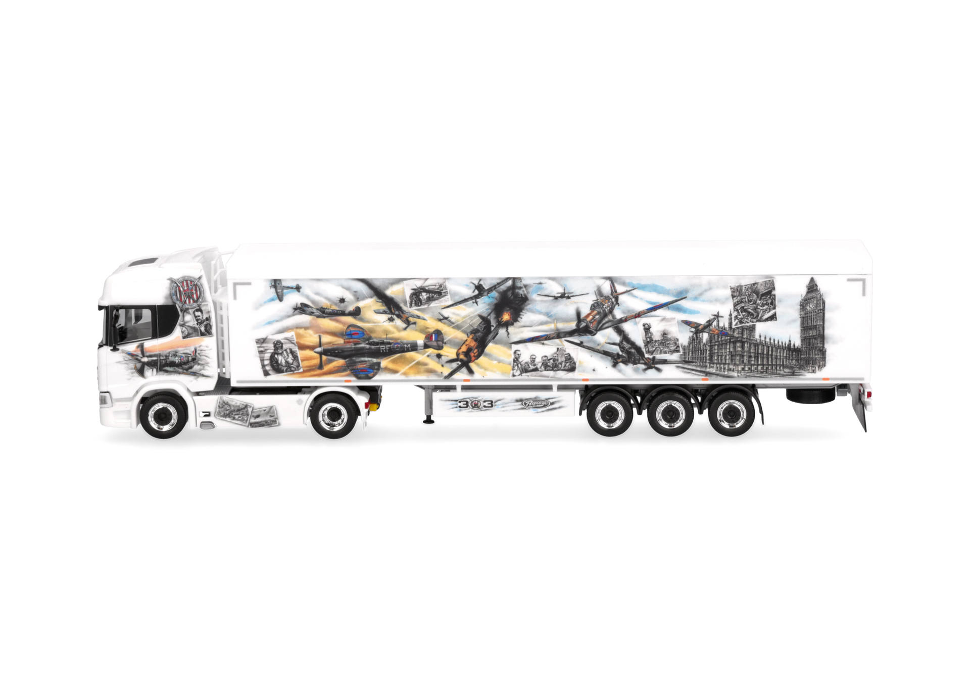 Herpa 320962 | Scania CR 20 HD Schubboden-Sattelzug | Repinski/Squadron 303 (PL)  | 1:87