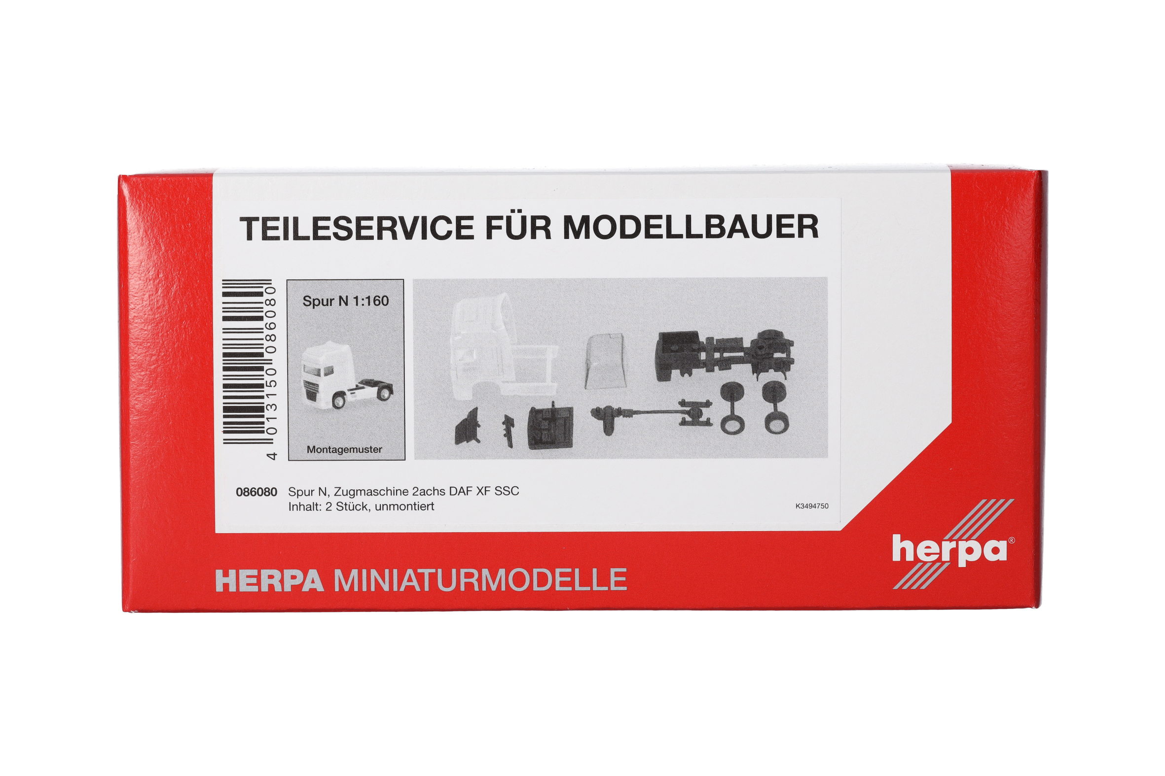 Herpa Teileservice 086080 | Zugmaschine 2achs DAF 95 XF SSC | Spur N | 1:160