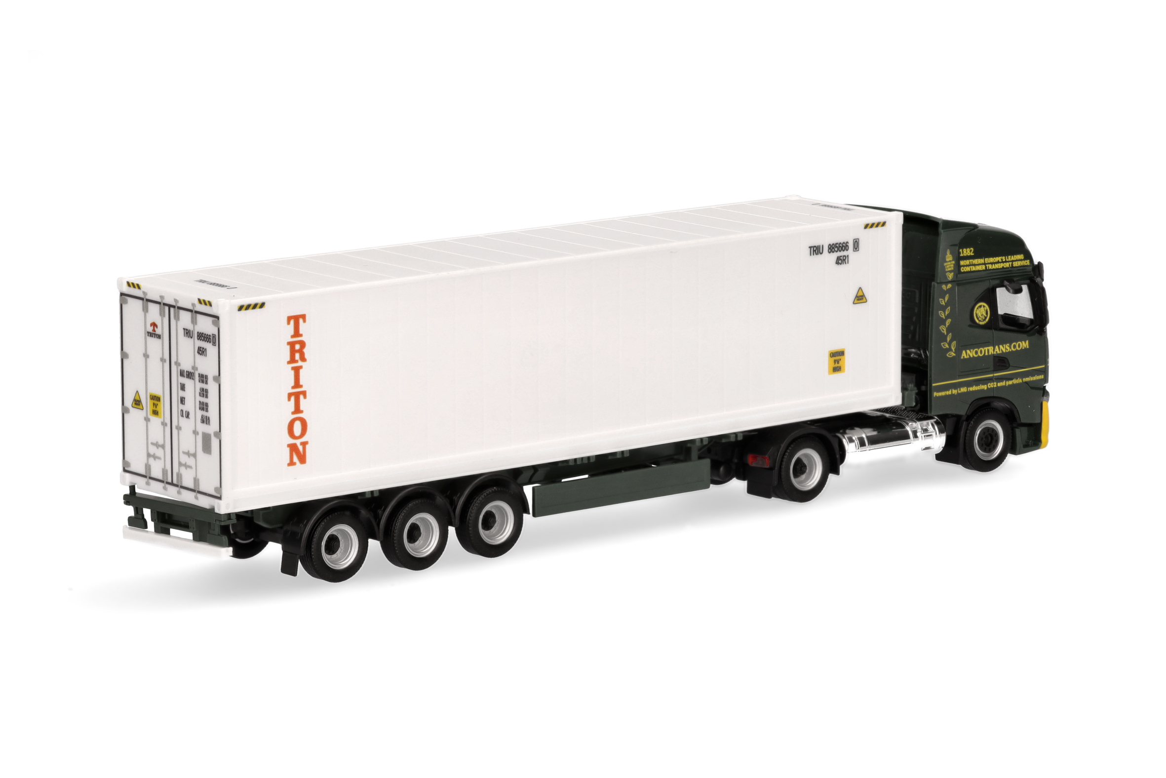 Herpa 317146 | Iveco S-Way LNG Container-Sattelzug | Ancotrans/TRITON | 1:87