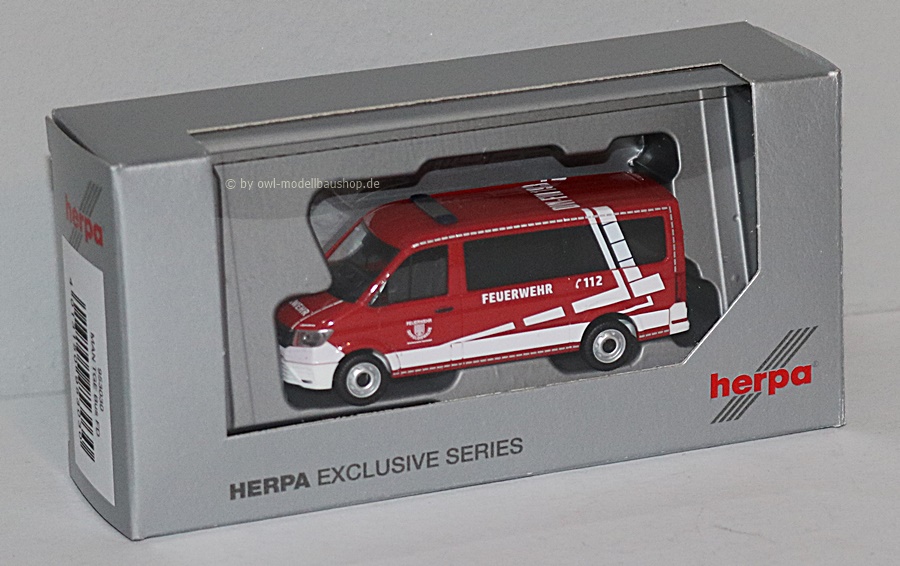 Herpa 953030 | MAN TGE Bus | Feuerwehr Dippoldiswalde | Dachkennung 193 | 1:87