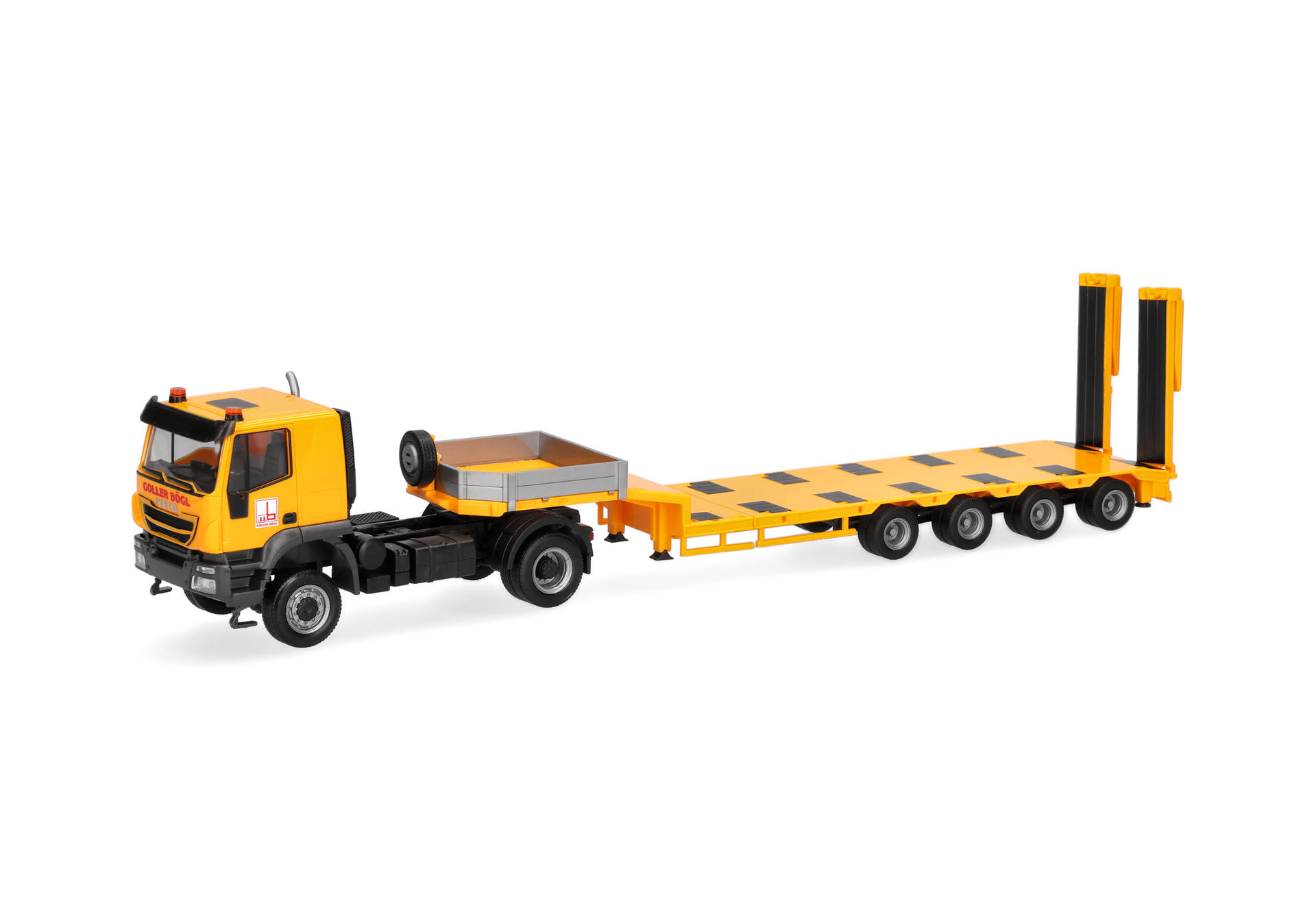 Herpa 320948 | Iveco Trakker | Semitieflade-Sattelzug | Goller Bögl (IT) | 1:87