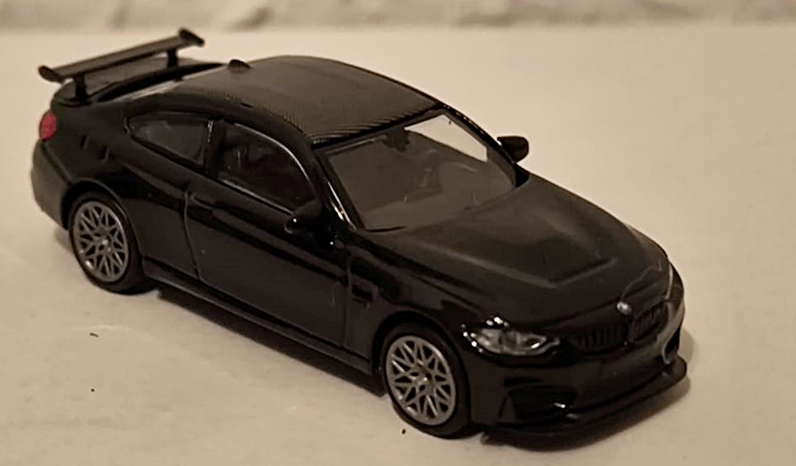 Minichamps 870027106 | BMW M4 GTS | 2016 | Black Metallic W/ Grey Wheels | 1:87