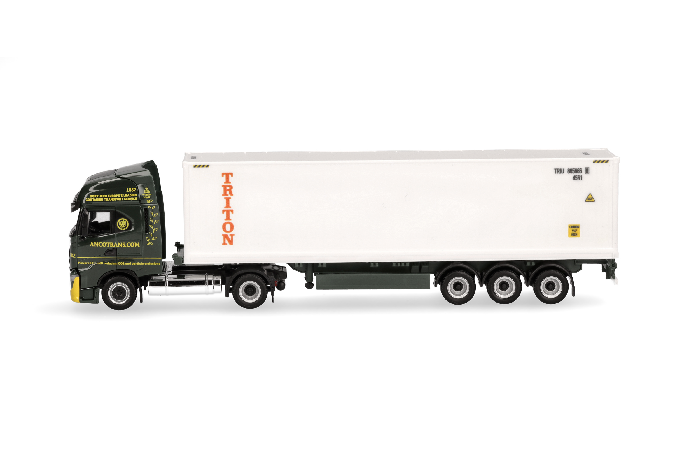 Herpa 317146 | Iveco S-Way LNG Container-Sattelzug | Ancotrans/TRITON | 1:87