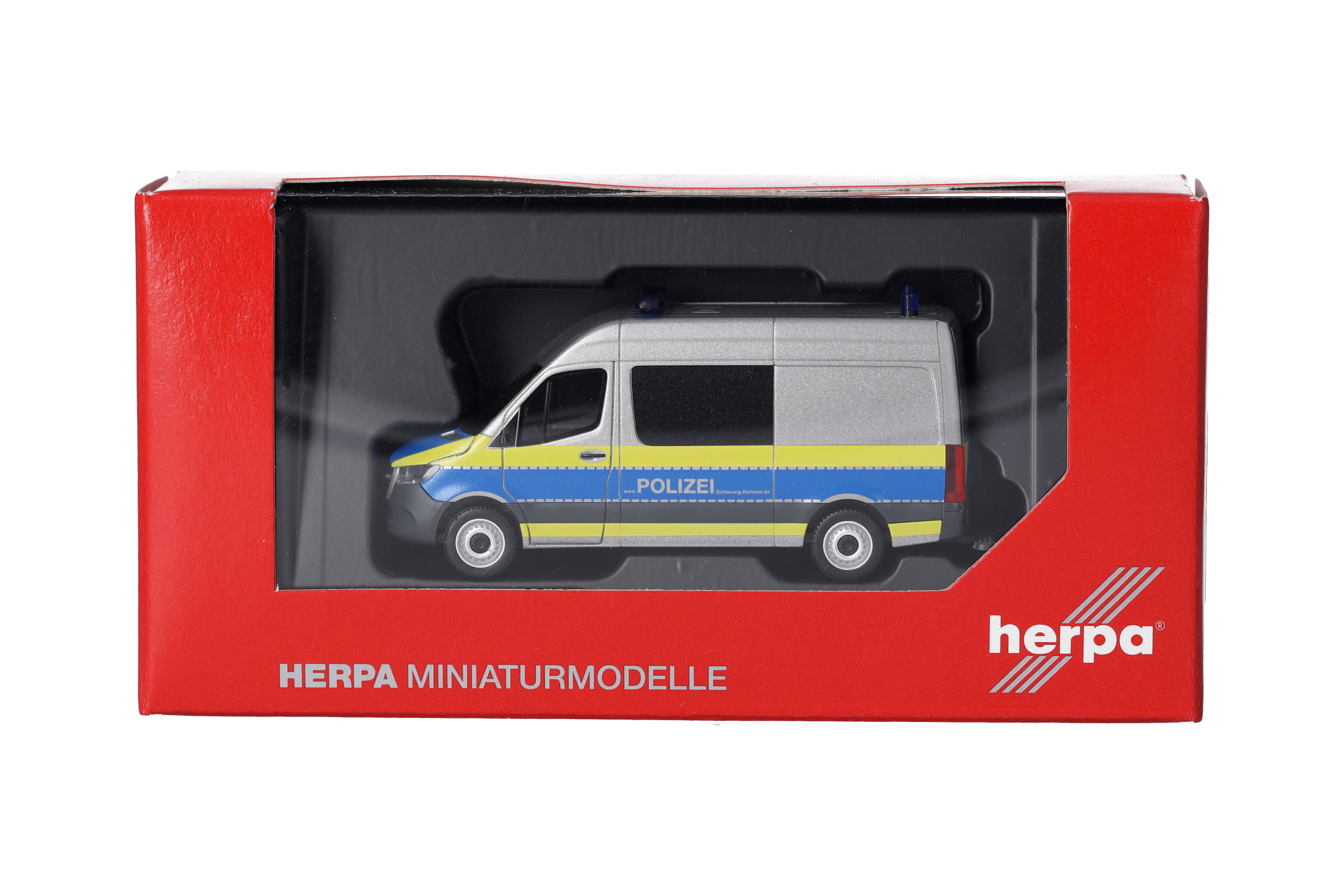 Herpa 098304 | MB Sprinter '18 Halbbus Hochdach | Polizei Schleswig-Holstein | 1:87