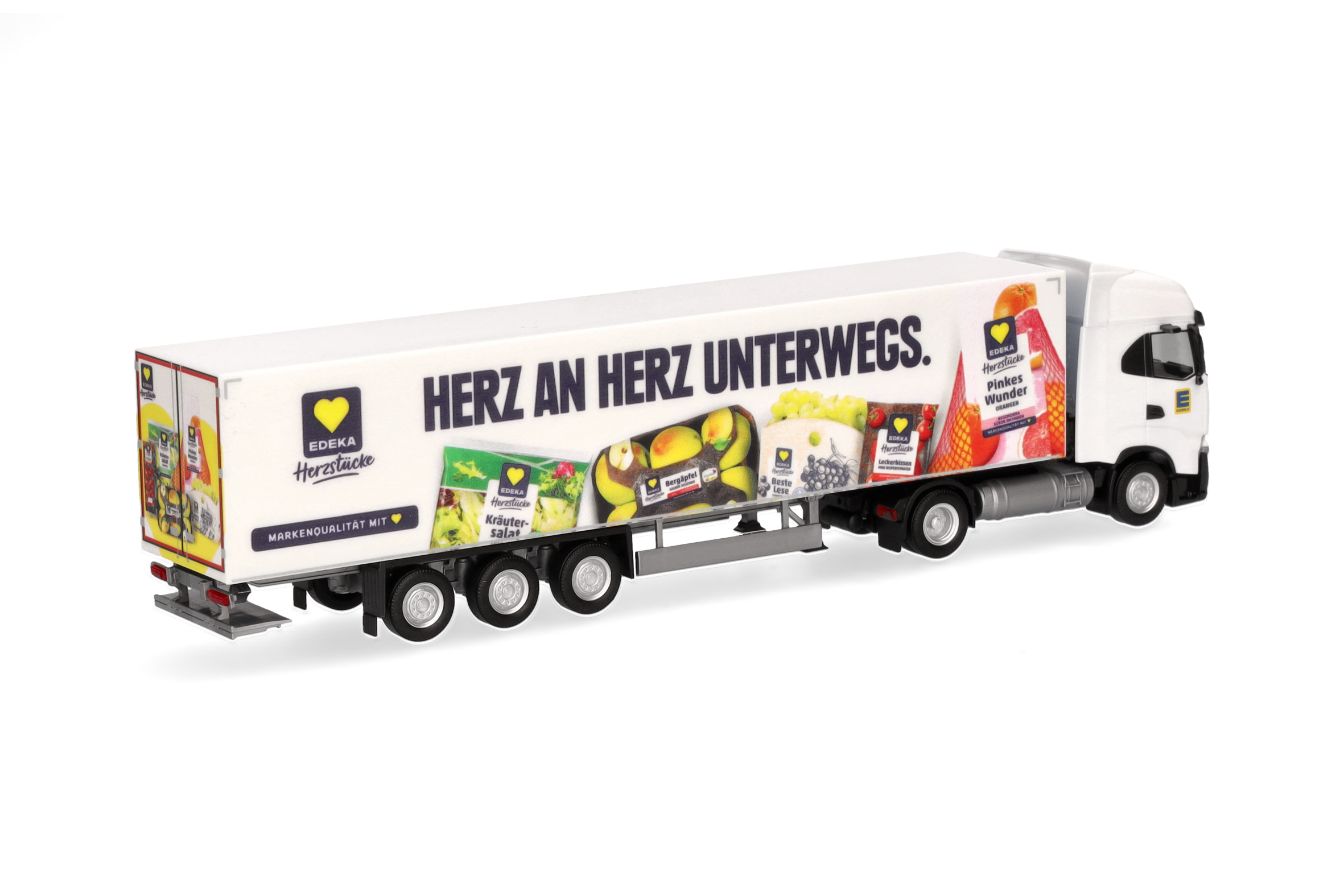Herpa 319027 | Iveco S-Way Kühlkoffer-Sattelzug | Edeka | 1:87