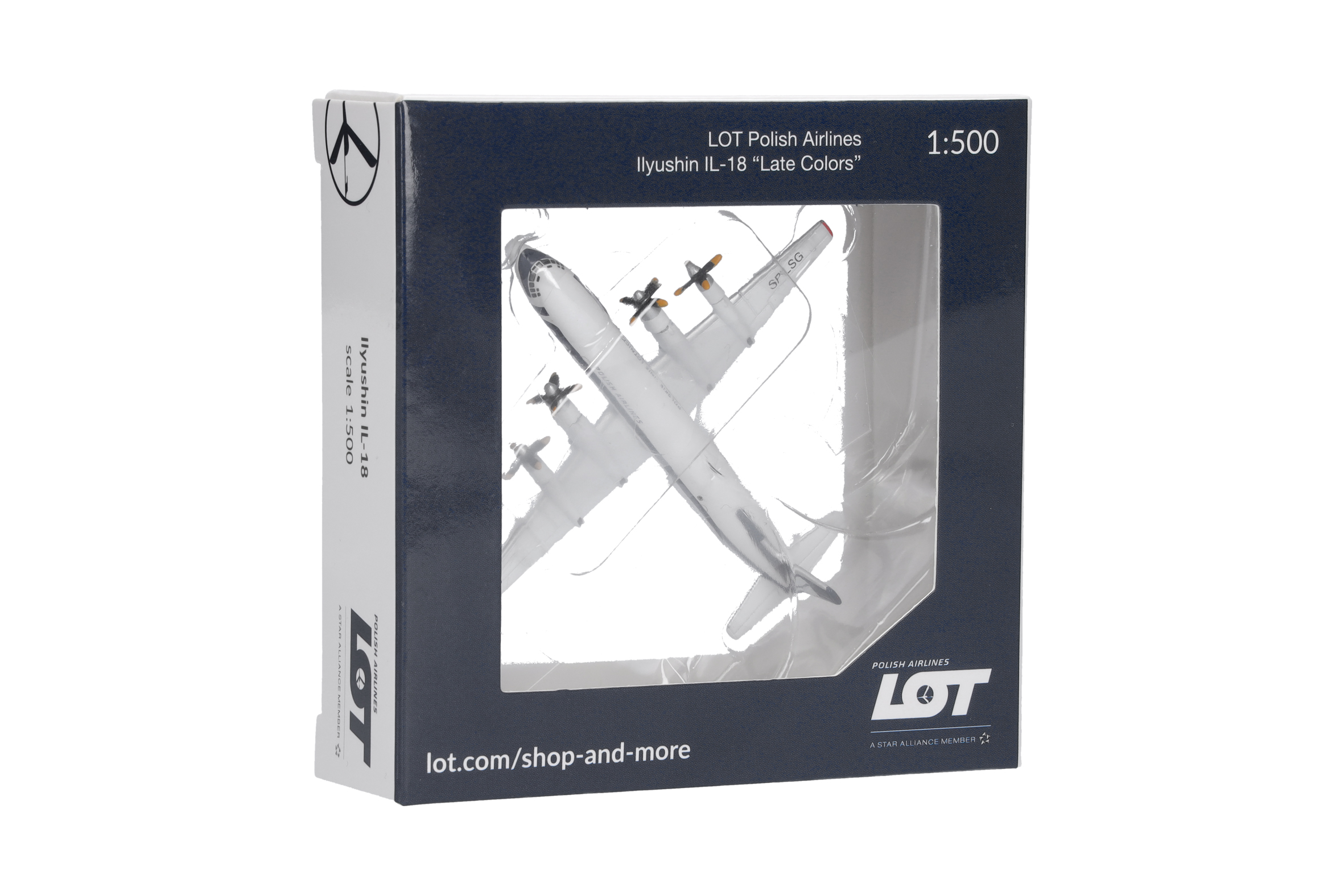 Herpa Wings 538794 | LOT Polish Airlines | Ilyushin IL-18 (late colors) | SP-LSG | 1:500