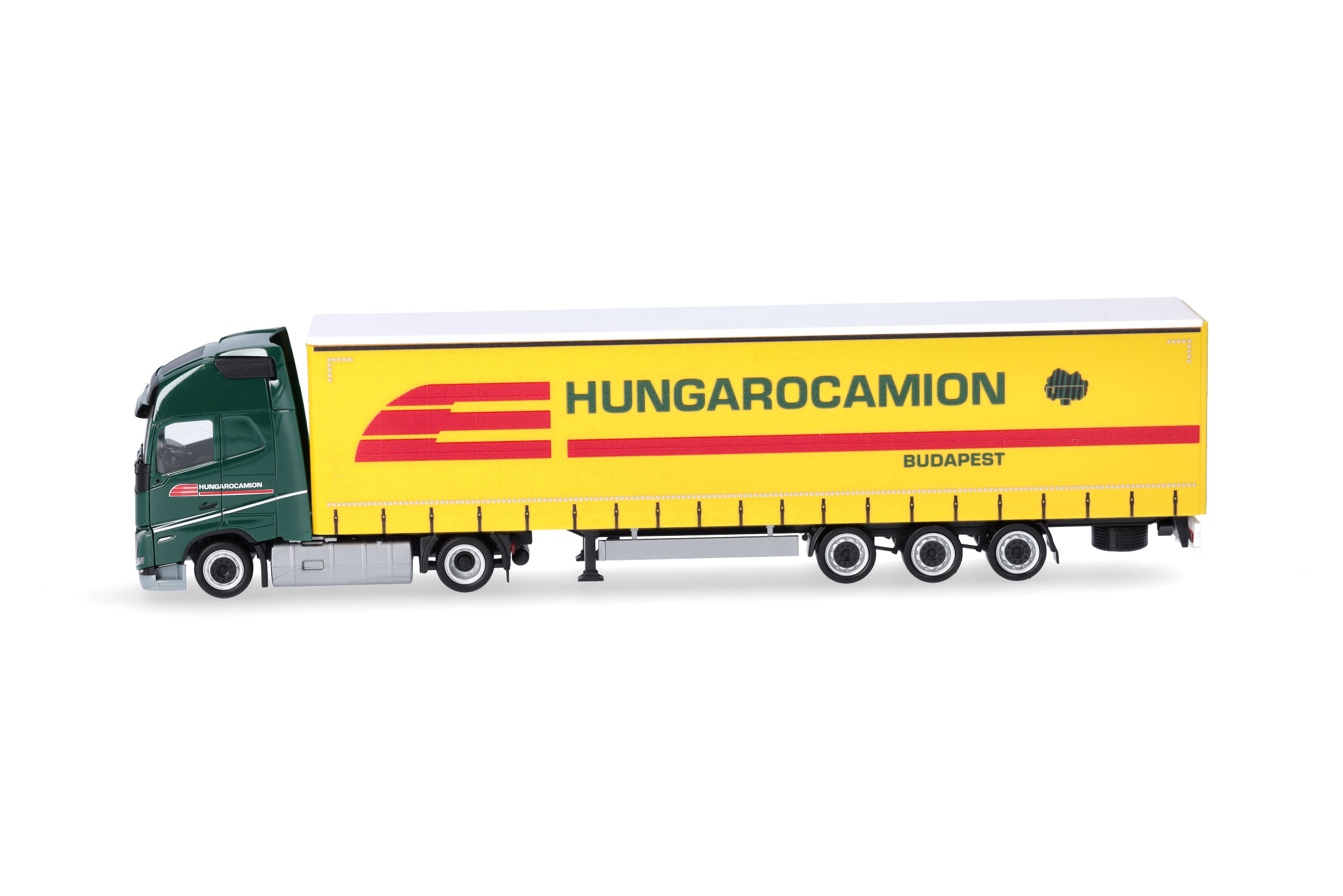 Herpa 317481 | Volvo FH Gl. XL 2020 | Gardinenplanen-Sattelzug | Hungarocamion | 1:87