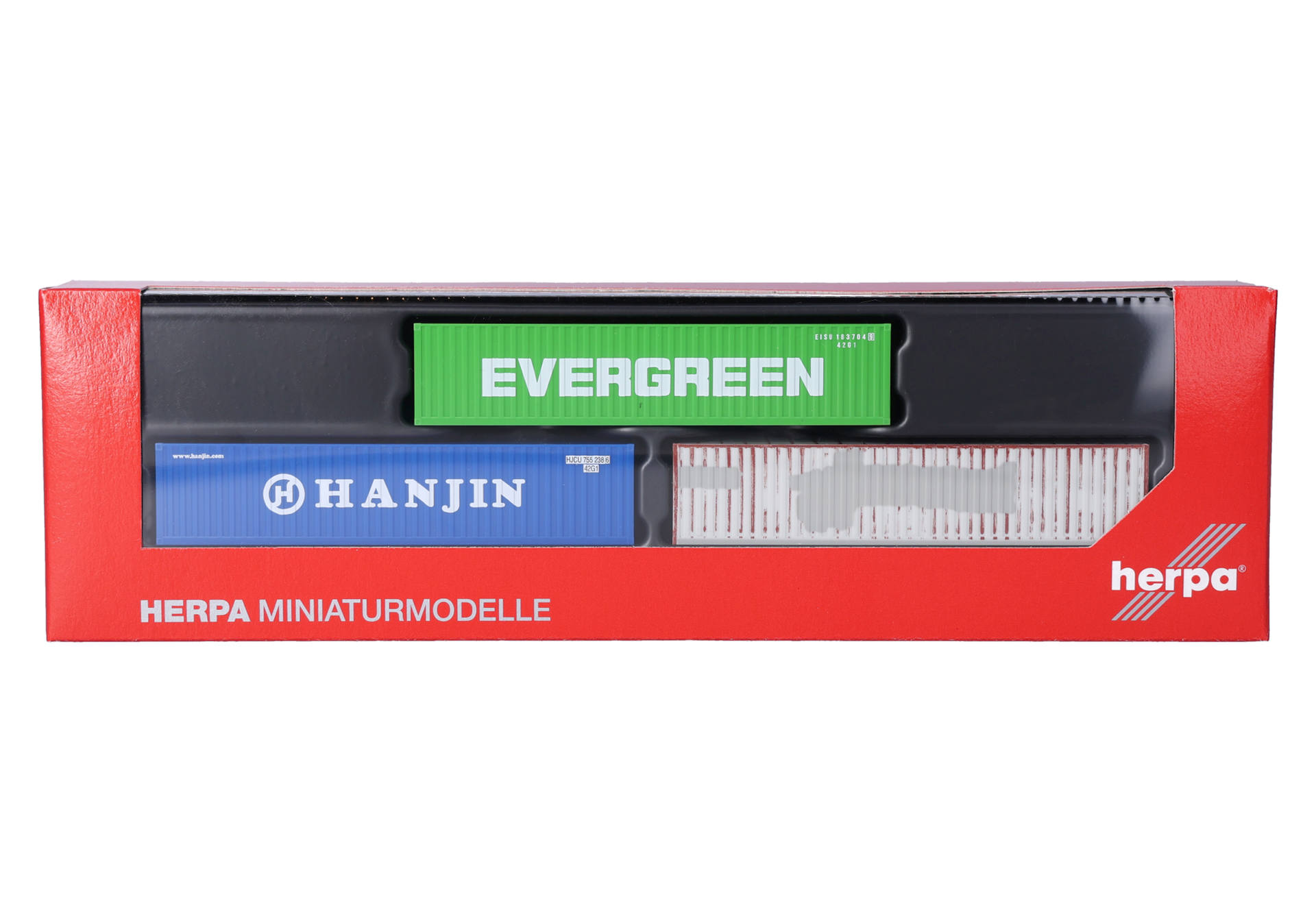 Herpa Zubehör 066730-002 | Container Set | Evergreen/Hanjin/gealtert | Spur TT | 1:120