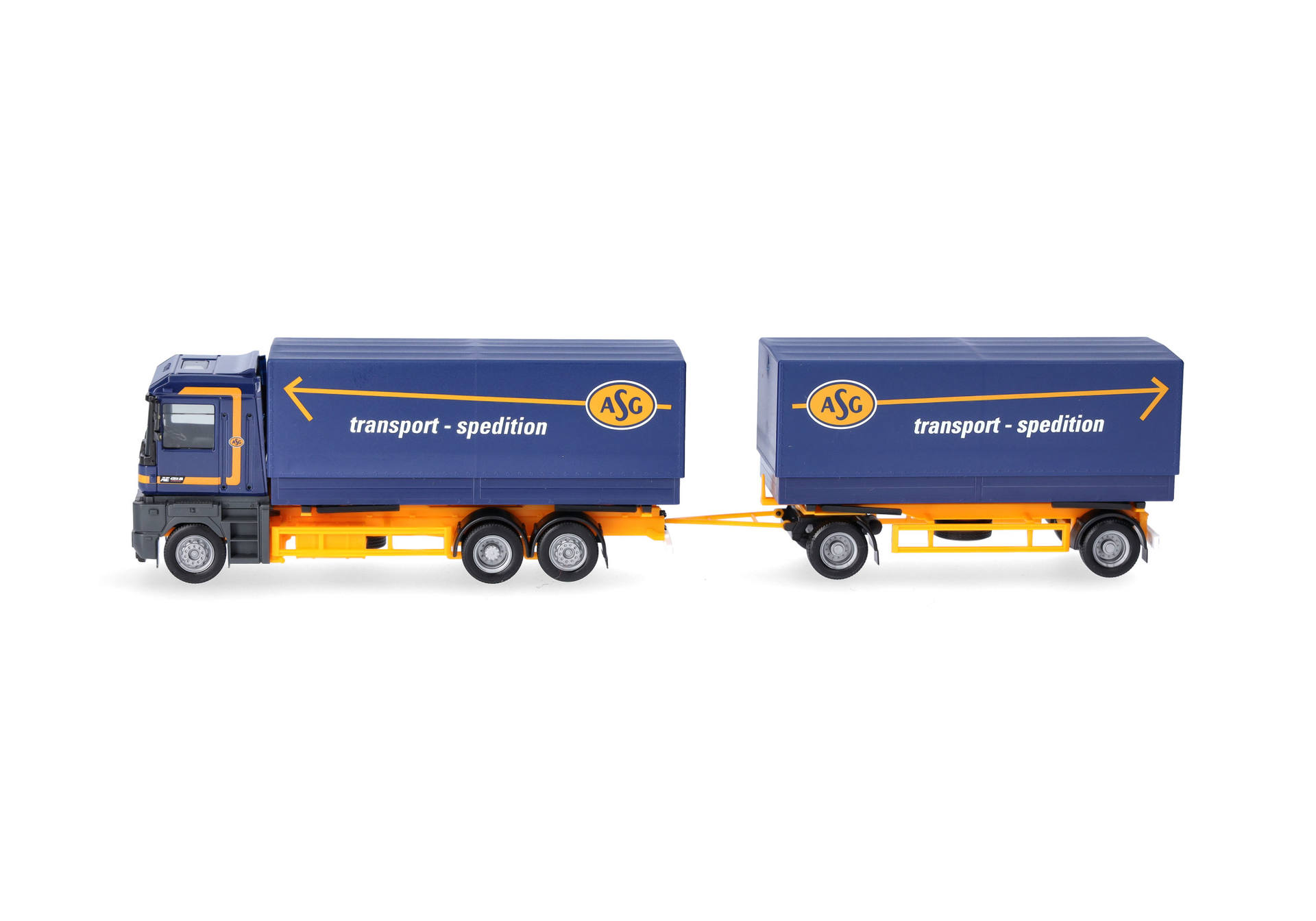 Herpa 320160 | Renault AE Wechselpritschen/planen-Hängerzug | ASG | 1:87
