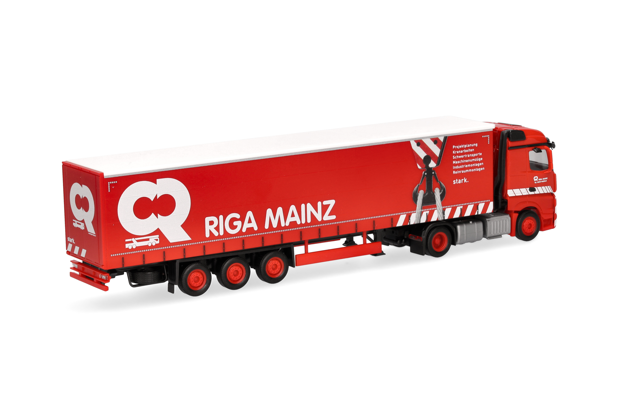 Herpa 318860 | MB Actros Streamspace Gardinenplanen-Sattelzug | Riga Mainz | 1:87