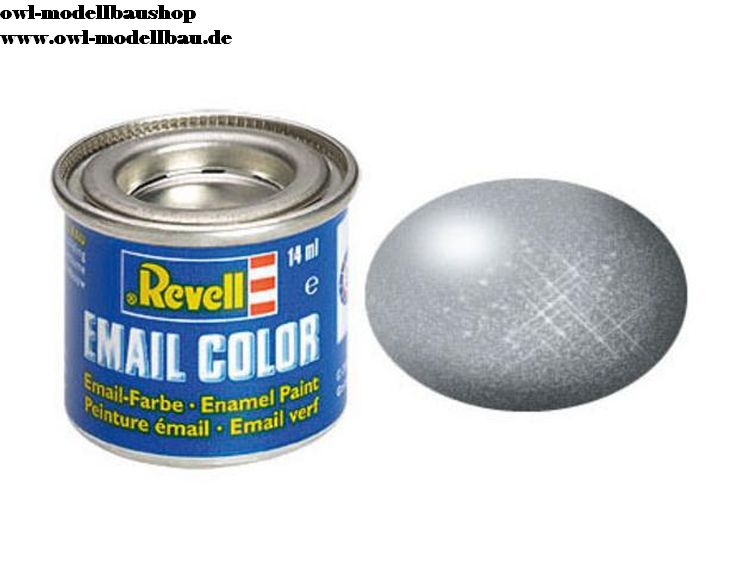Revell Email Color Farben, Dose 14 ml, 88 verschiedene Farbtöne-32191, metallic, eisen