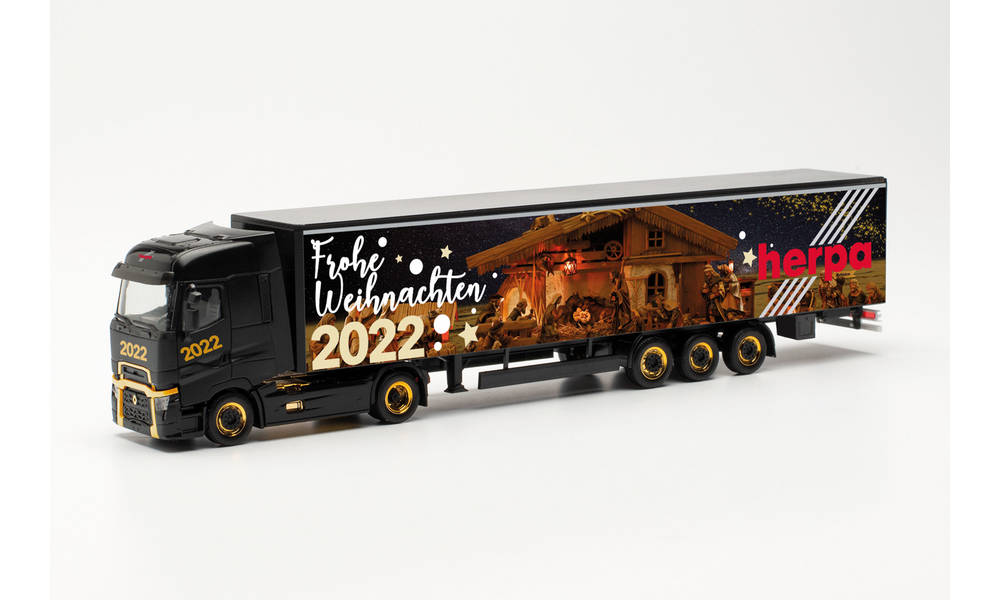 Herpa 315470| Renault T facelift Koffer-Sattelzug 15m „Herpa Weihnachtsmodell 2022“| 1:87