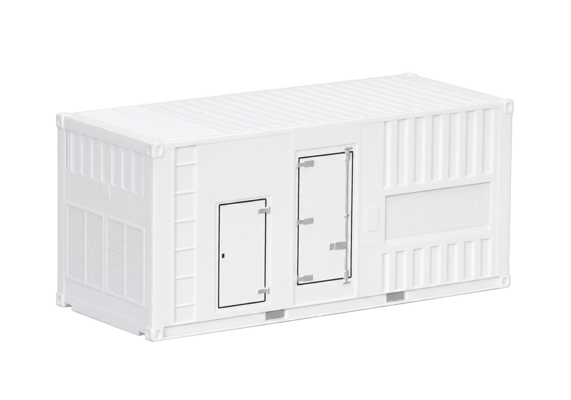 Herpa Zubehör 055505 | Set mit zwei 20 ft. Container Stromaggregate | weiß | 1:87