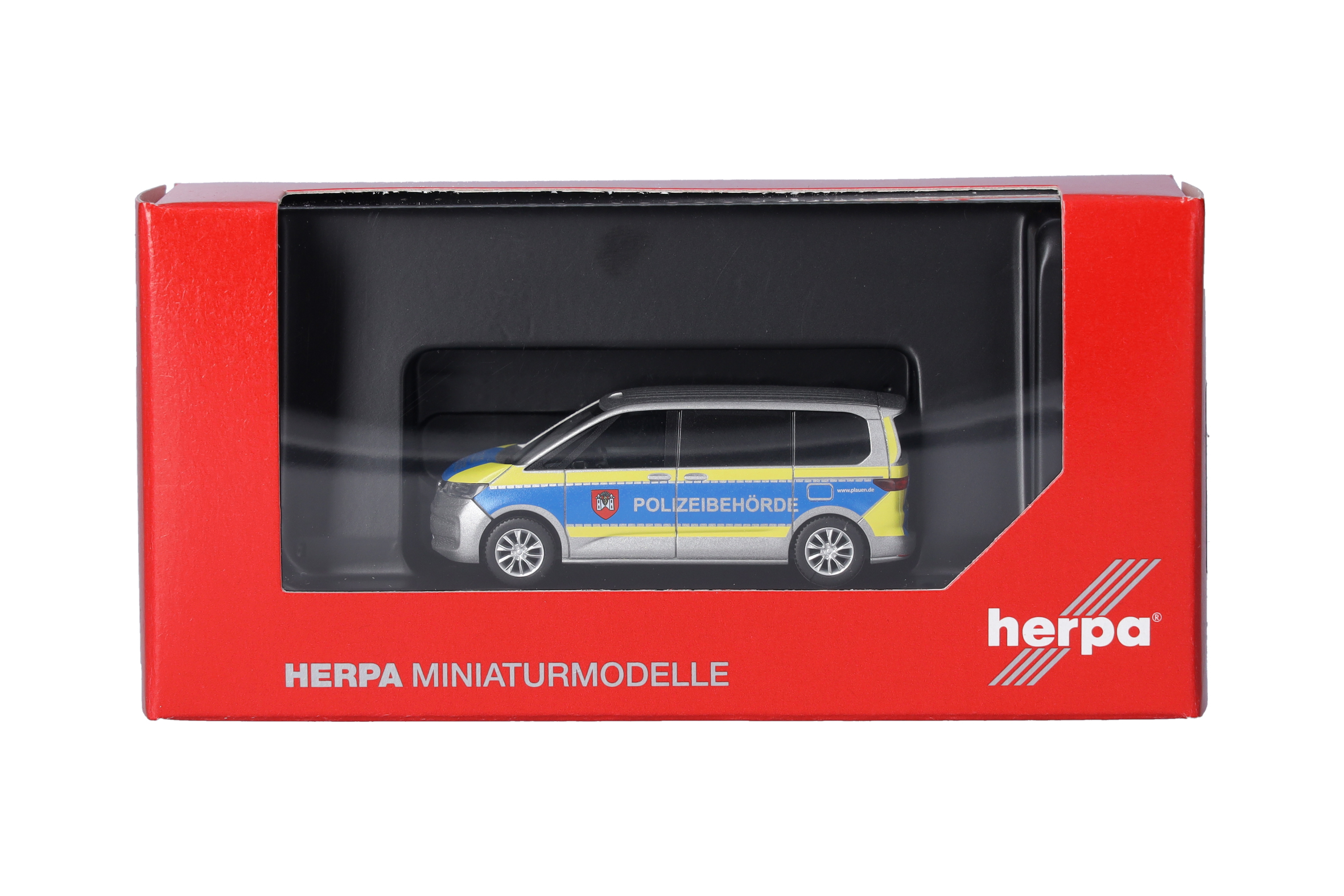 Herpa 098625 | Volkswagen (VW) Multivan | Polizeibehörde Plauen | 1:87