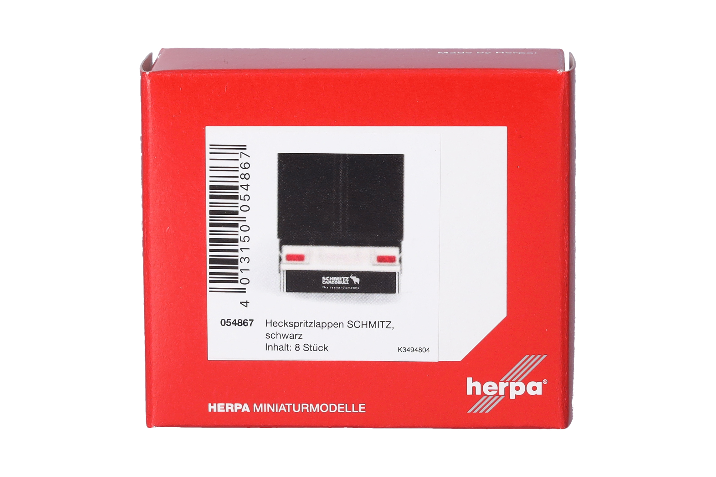 Herpa Zubehör 054867 | Heckspritzlappen für Auflieger und LKW | SCHMITZ (8 Stk.) | 1:87