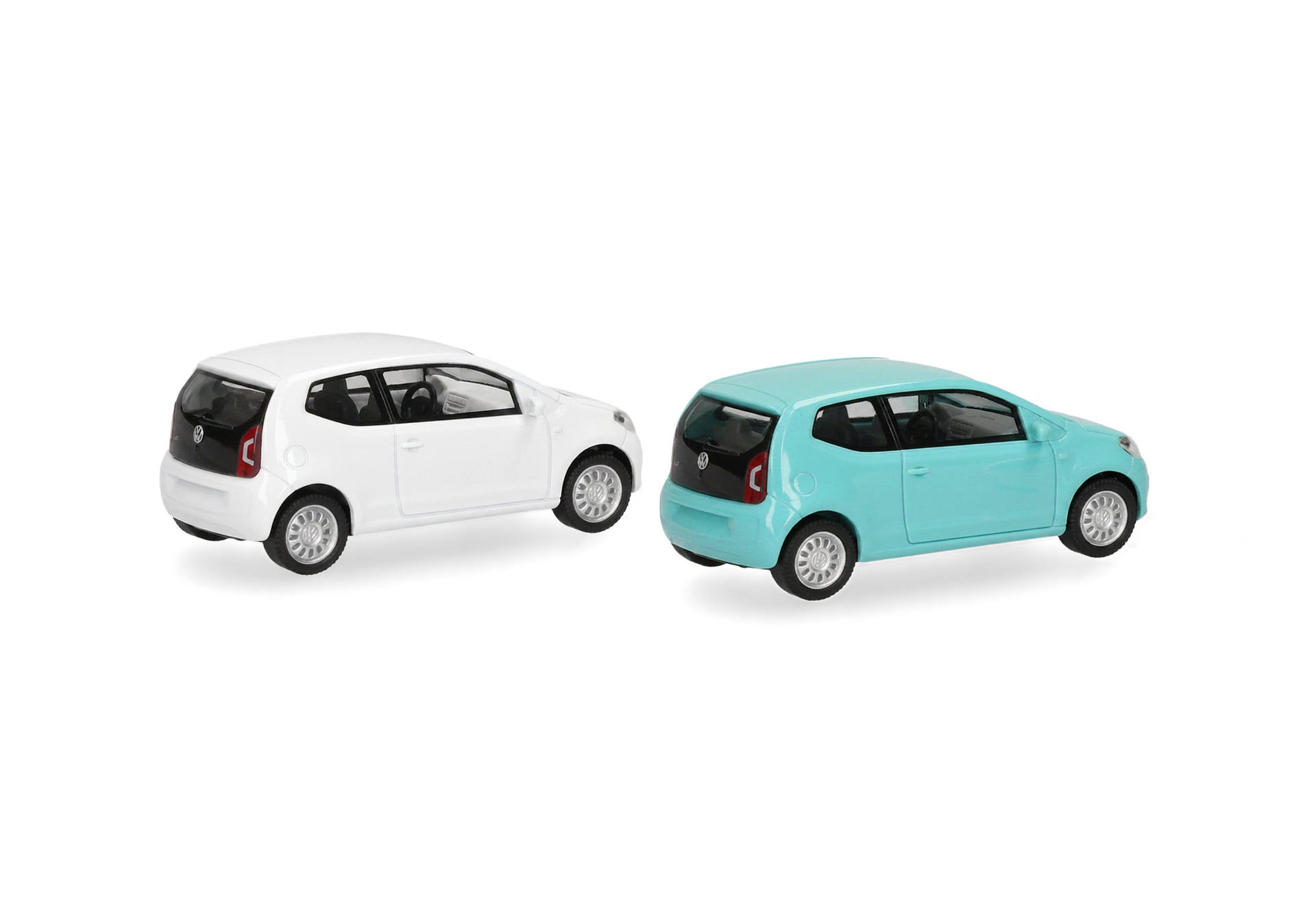 Herpa MiniKit 014373 | Volkswagen (VW) Up! 3-türig | ice mint grün u. branco cristal | 1:87