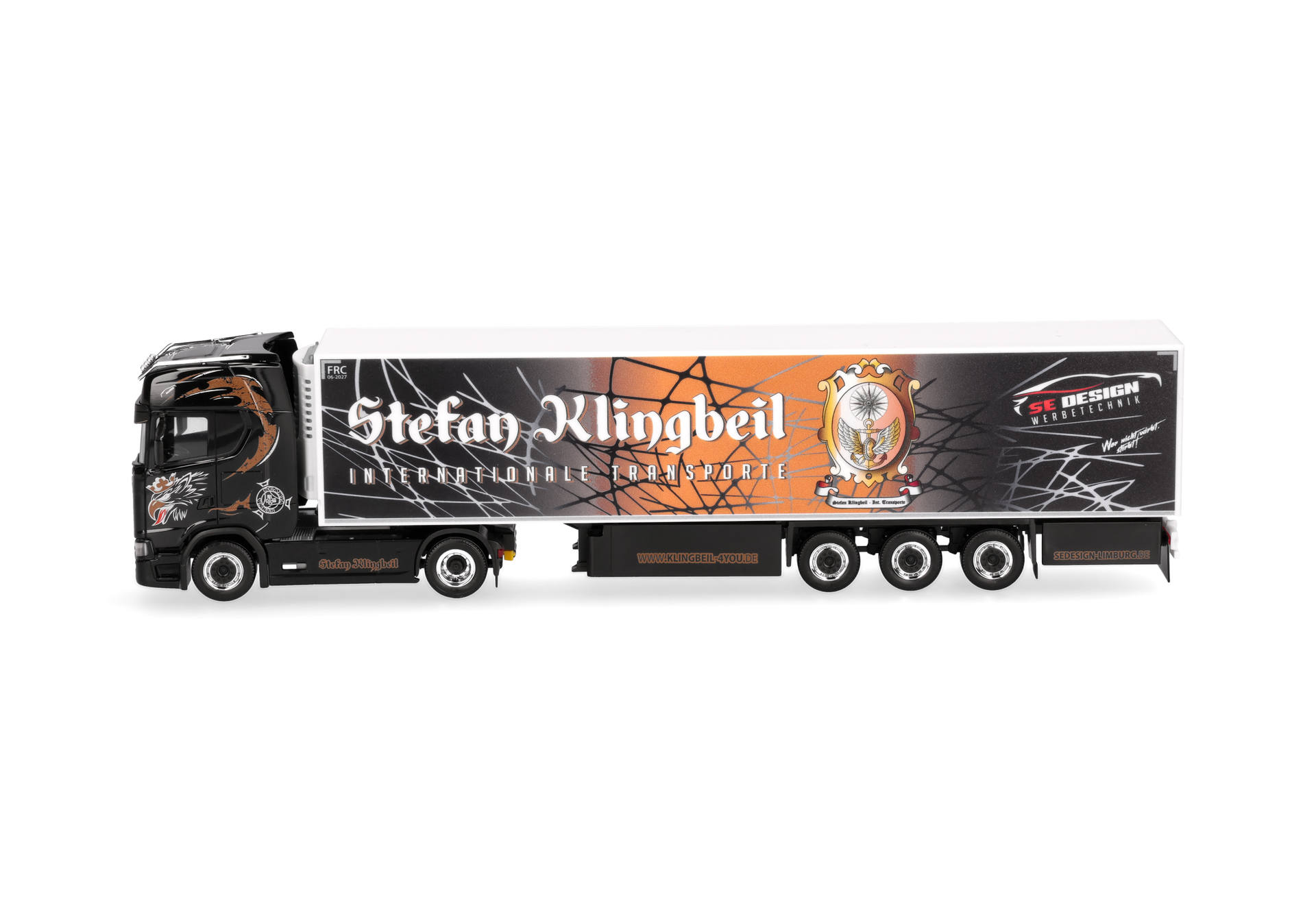 Herpa 321013 | Scania CS 20 HD | Kühlkoffer-Sattelzug |Stefan Klingbeil Transporte | 1:87