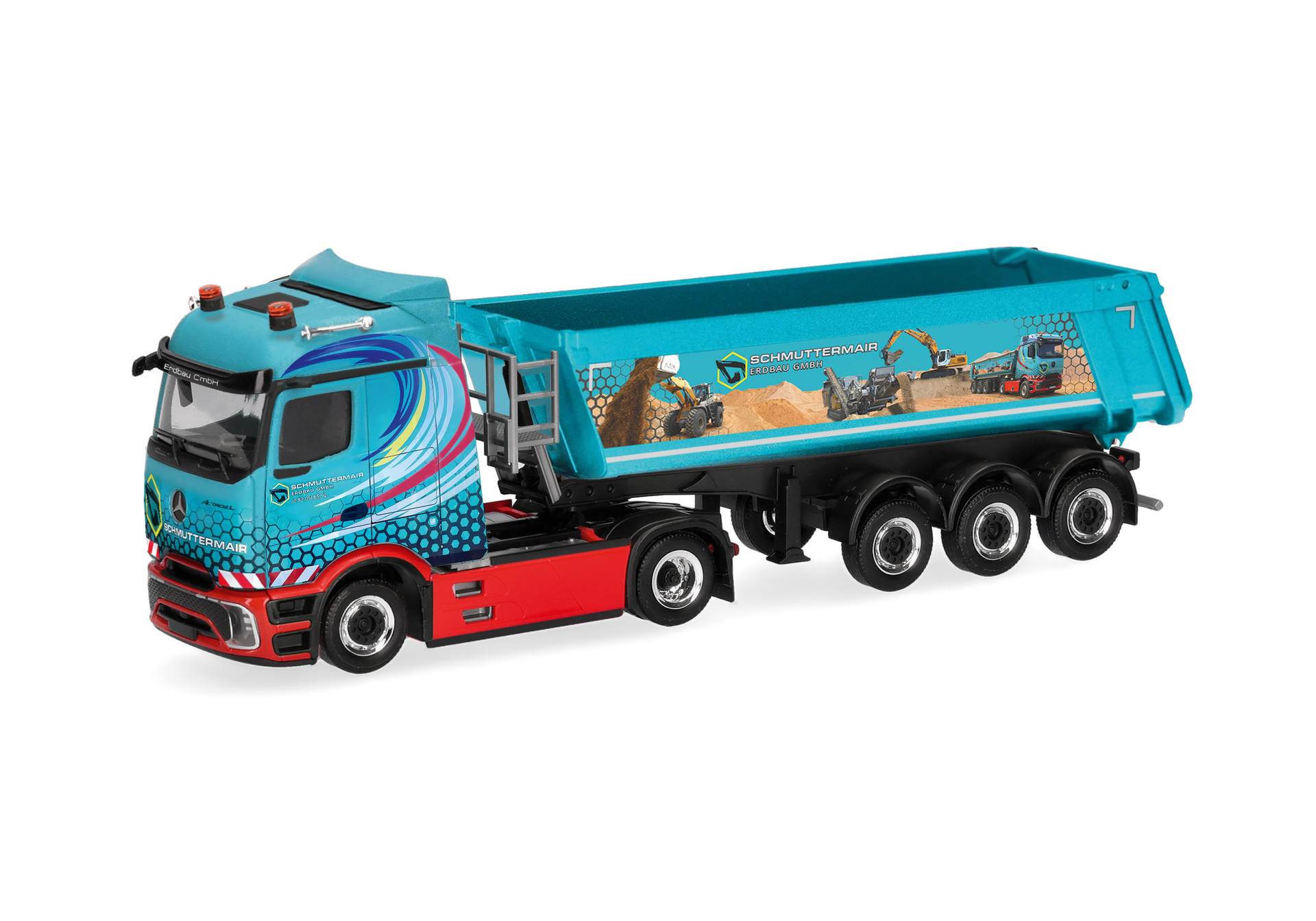 Herpa 322249 | MB Actros L ProCabin Streamspace | Rundmuldensattelzug | Schmuttermair | 1:87