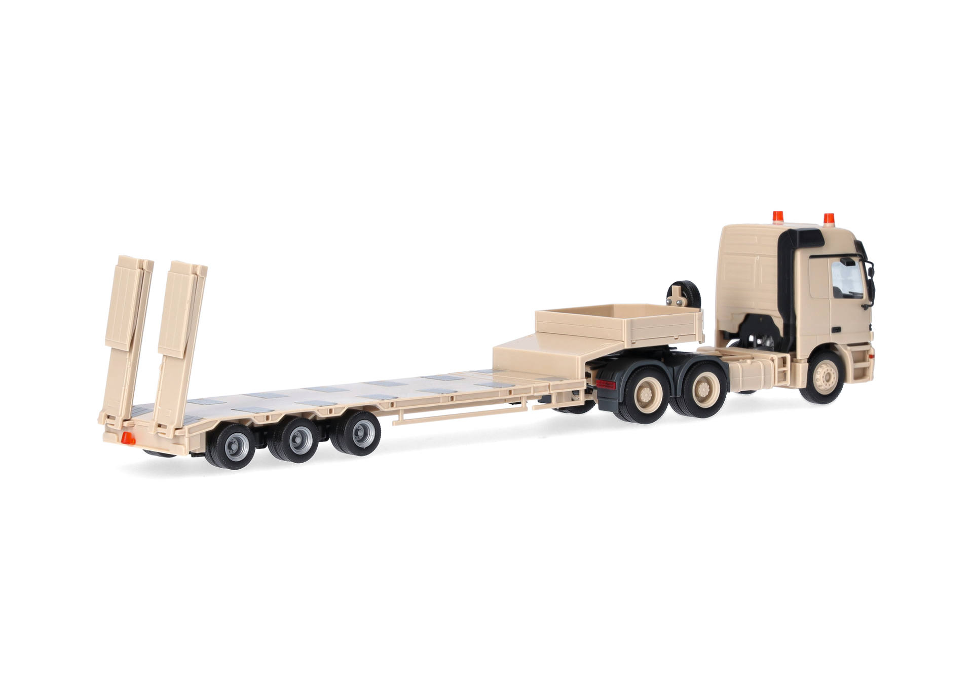 Herpa 747271 | MB Actros L (96) MP1 | Tieflade-Sattelzug | Belgische Armee | sandbeige | 1:87