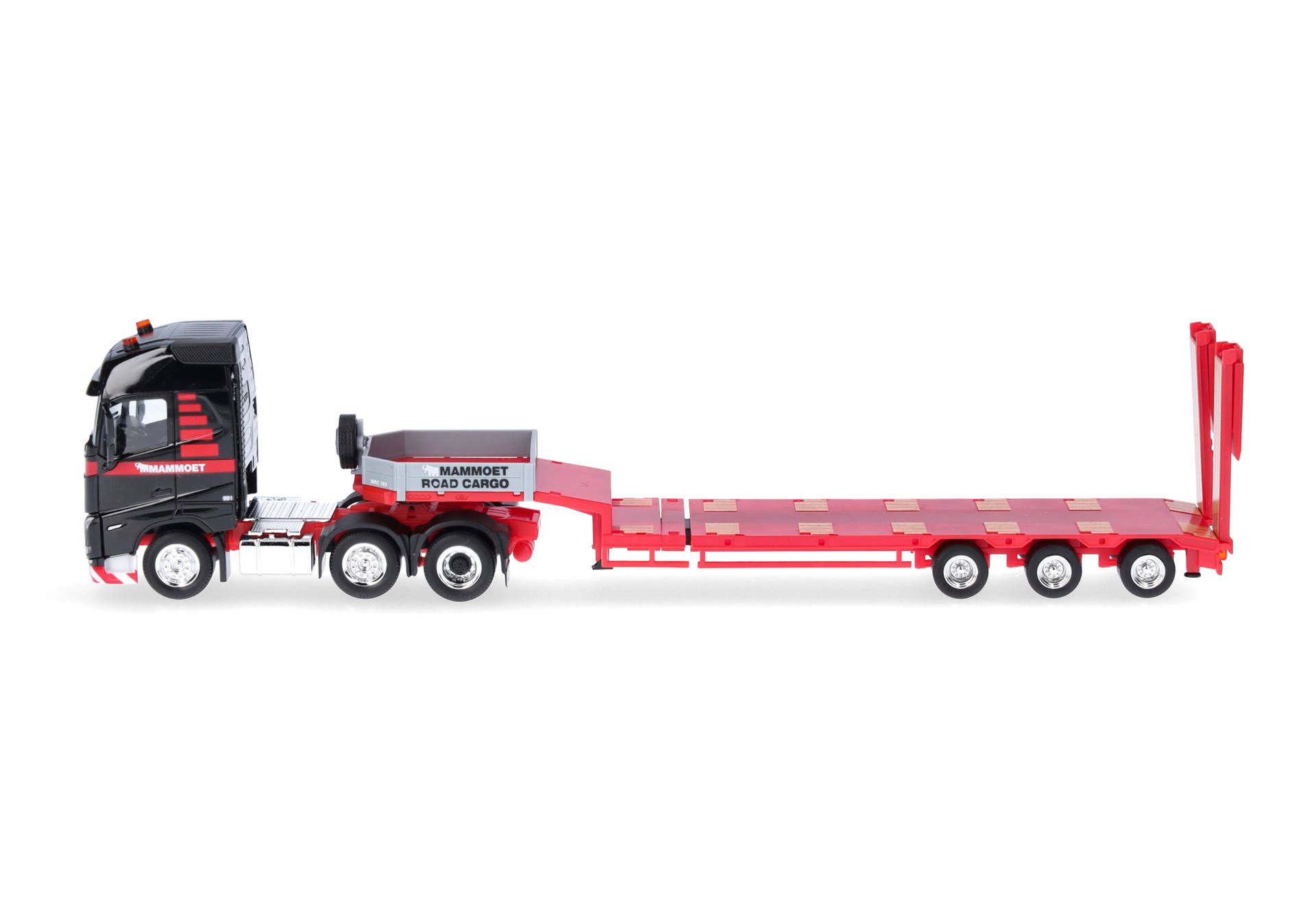 Herpa 318358 | Volvo FH GL 2020 Semitieflade-Sattelzug | Mammoet Road Cargo | 1:87