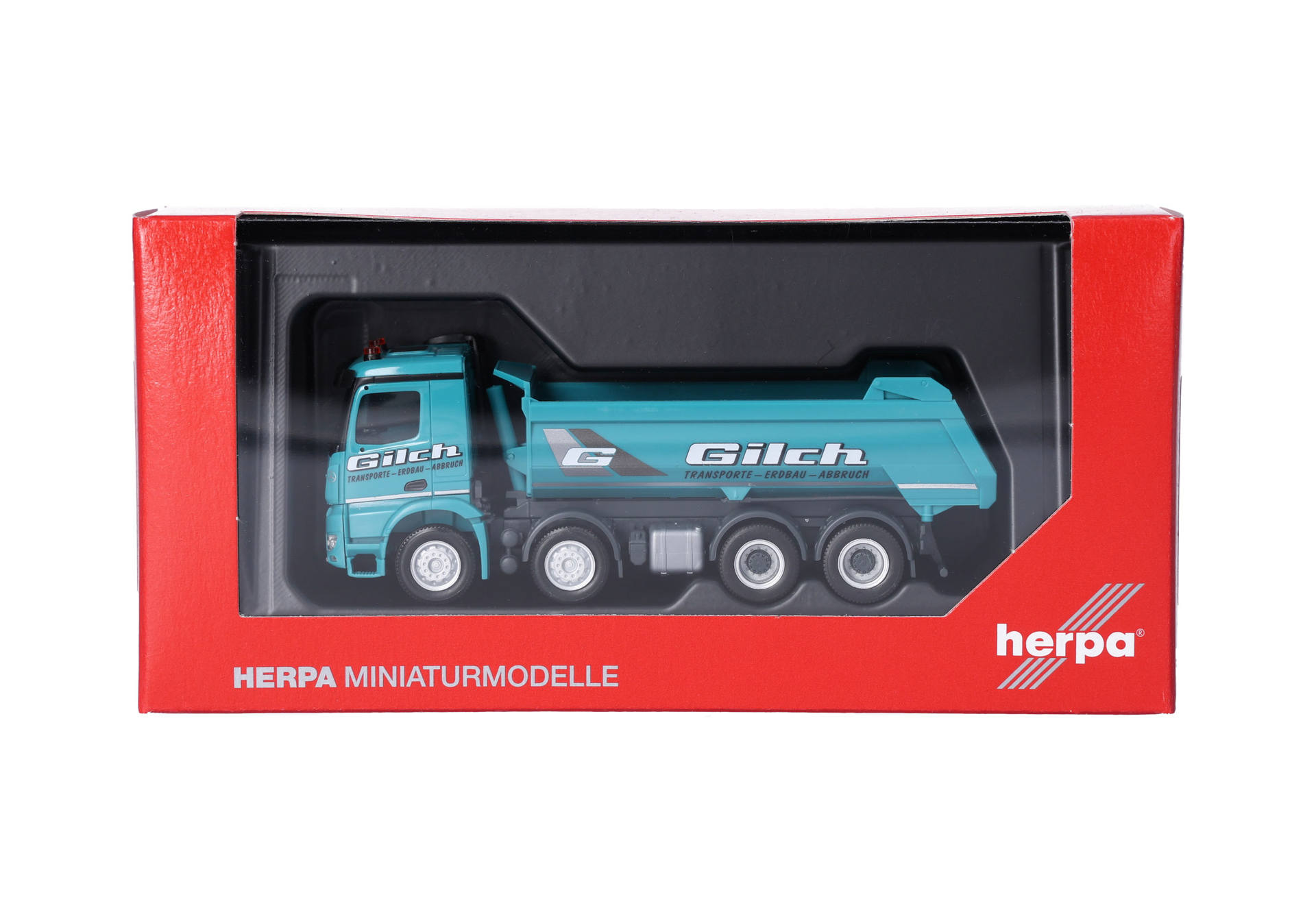 Herpa 321174 | MB Arocs Rundmulden-LKW | Gilch Erdbau und Transport | 1:87